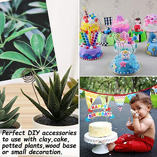 H&W 50Pcs 4.7''L Ring Loop Round Shape Diy Craft Wire Clip Table Card Holders Note Photo Picture Memo Holder Metal Clamp For Party Birthday Office Diy Cake Topper(We5-D1) #TOP4