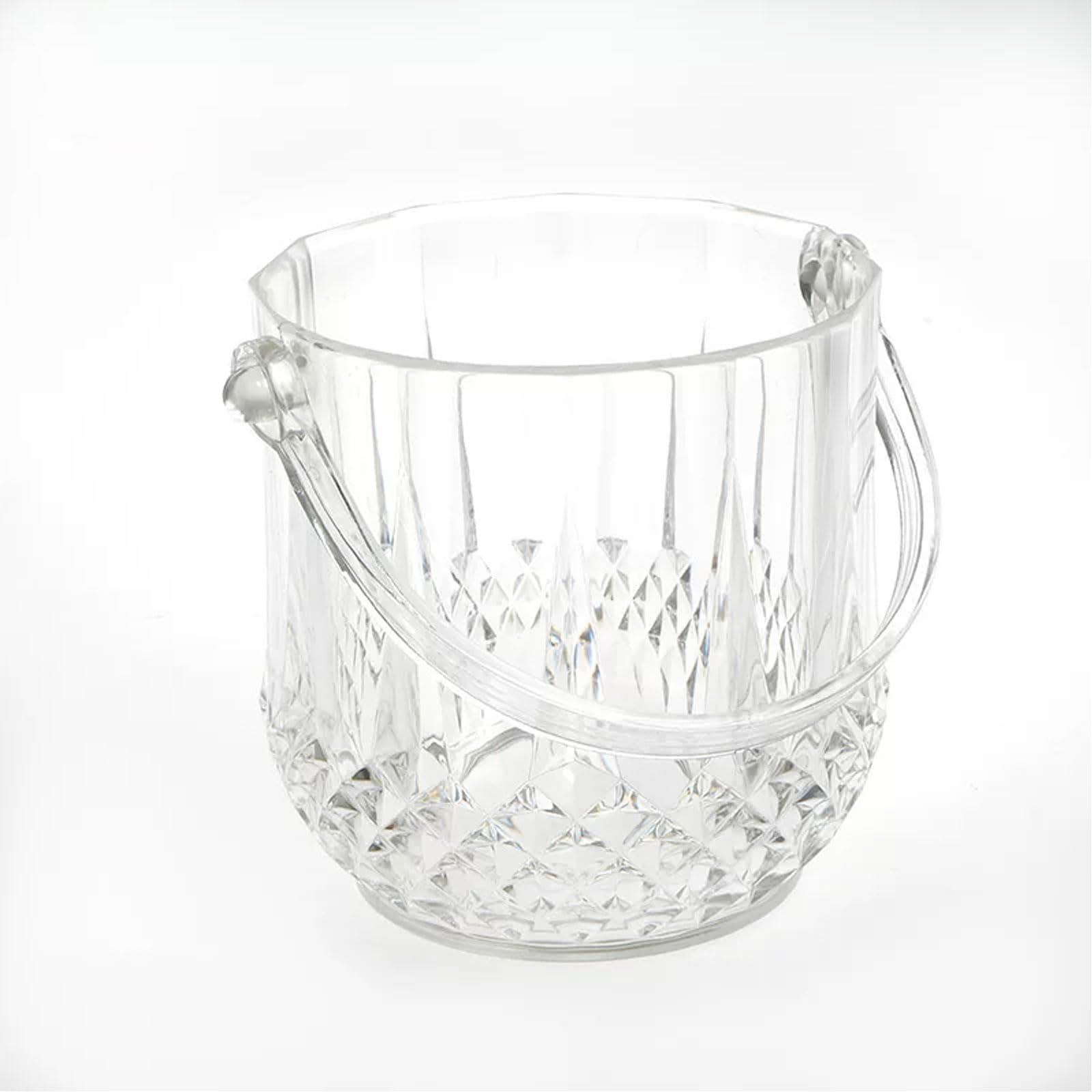 Ttnmrc Montessori Small Water Bucket, Thickened Premium Clear Acrylic Ice Bucket with Handle, Classroom & Home Use