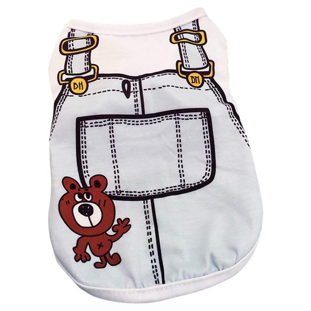 Clopon Pet's Cute Shirts Doggie Tops Clothes Summer Tank Tops Puppy Apparels Funny Party Costume