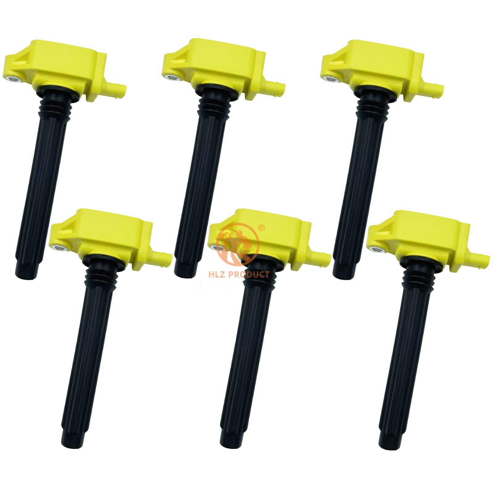 Set of 6 HIGH PERFORMANCE Ignition Coil Pack Compatible with Chrysler Jeep Dodge 300 Town & Country Grand Cherokee Wrangler Charger Journey Durango V6 3.6L Replacement For UF648 5149168AI