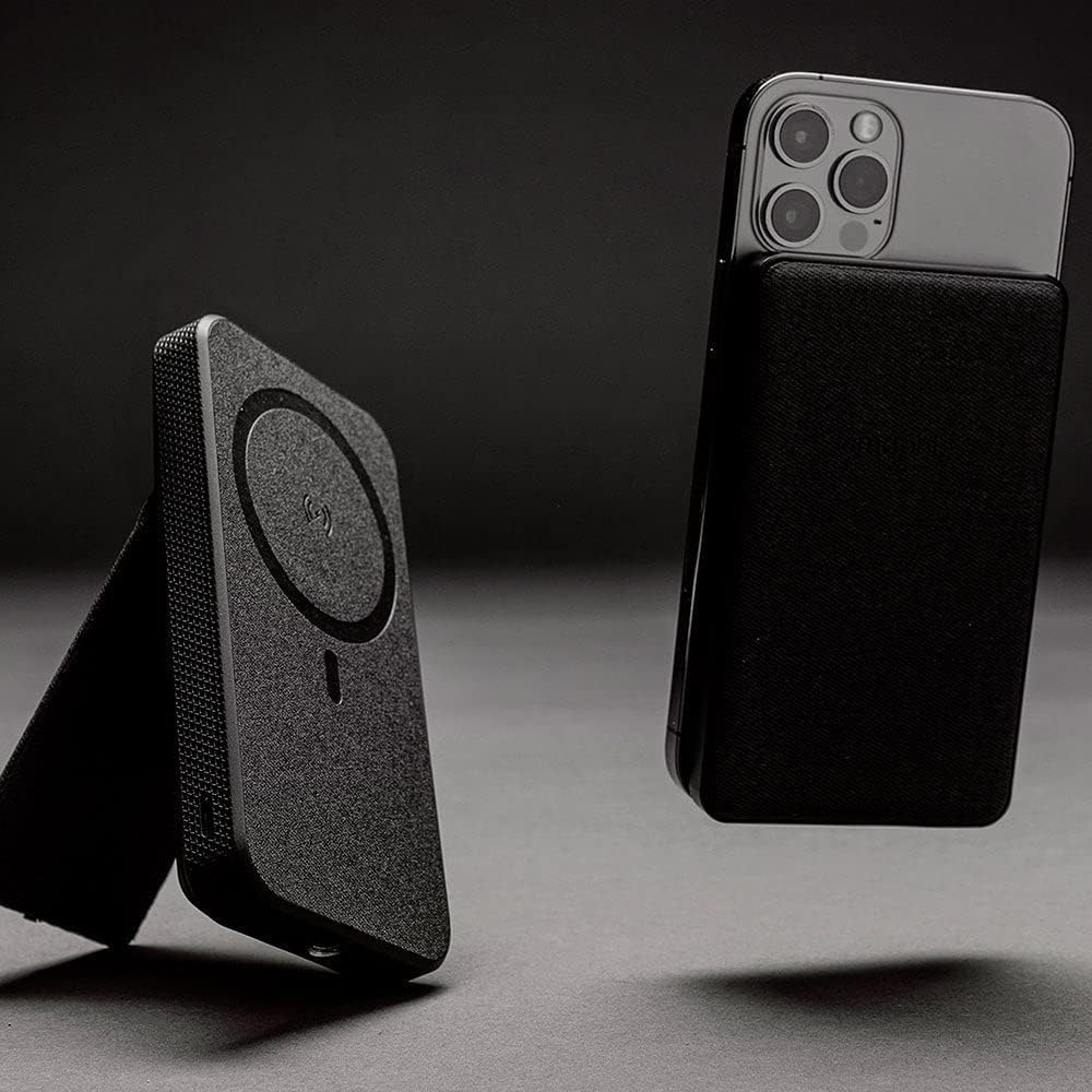 ZAGG mophie Snap+ Powerstation Stand, Batterie sans Fil magnétique et Portable, Compatible avec MagSafe, Batterie Interne 10 000 mAh, Noir