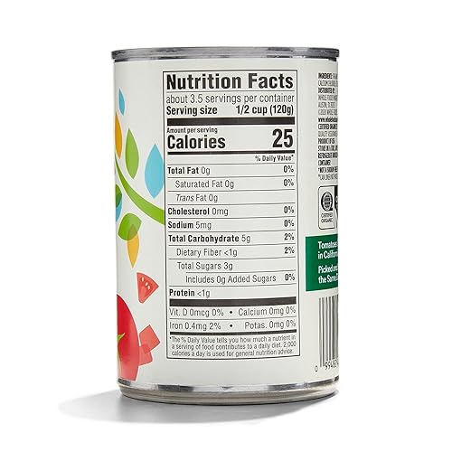 Vista 9 de 365 By Whole Foods Market, Tomates orgánicos en cubitos, sin sal añadida, 14.5 onzas