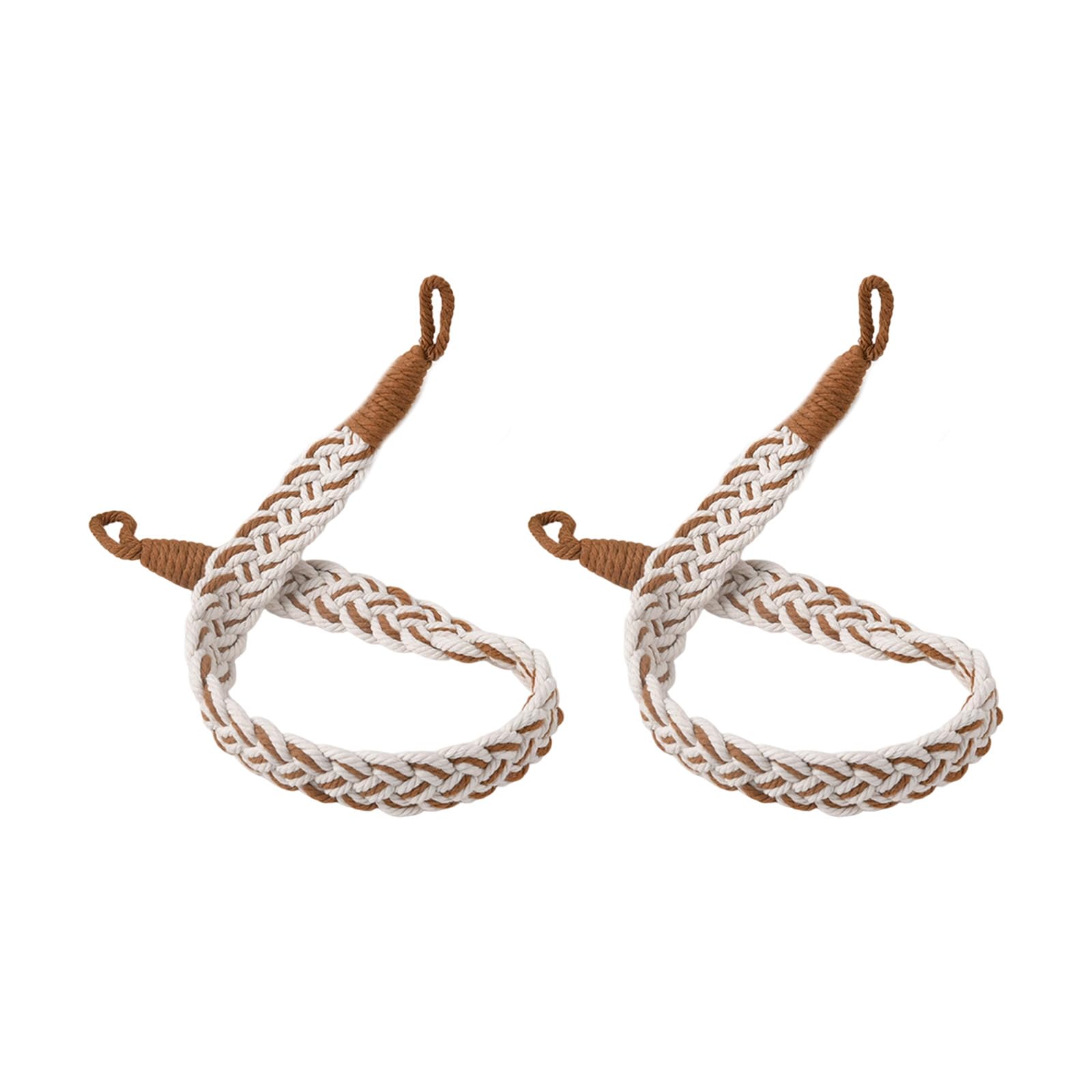 Tsophreniq Of 2 Braided Fabric Curtain Tiebacks Rope Window Drapery Holdbacks Straps Cords Accessories Handwoven Holders