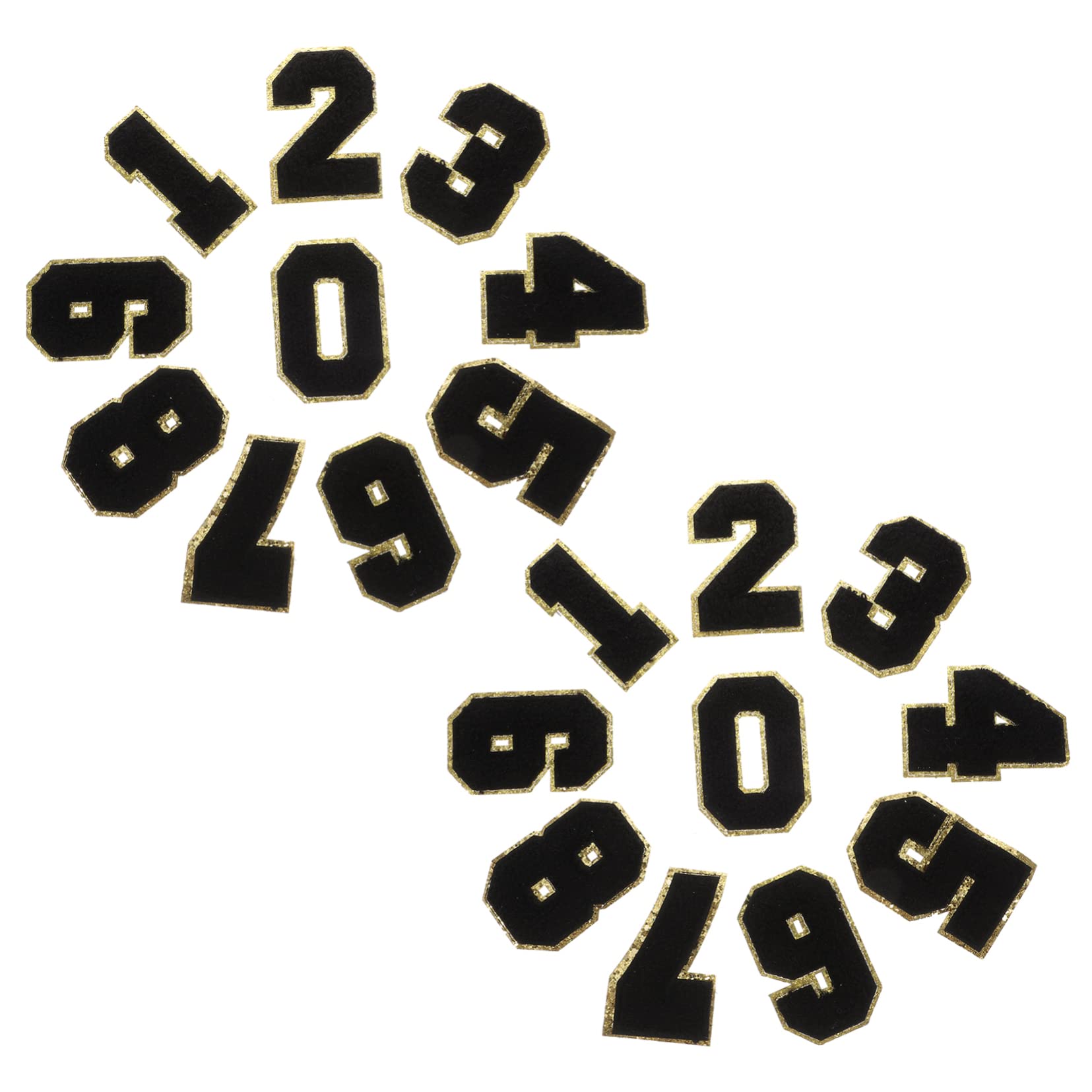 TEHAUX 60pezzi Patches Decorativi Ricamati Per Abbigliamento Toppe Numeriche Applique Per Jeans Borse e Accessori Per Fai Da Te e Decorazioni Moda