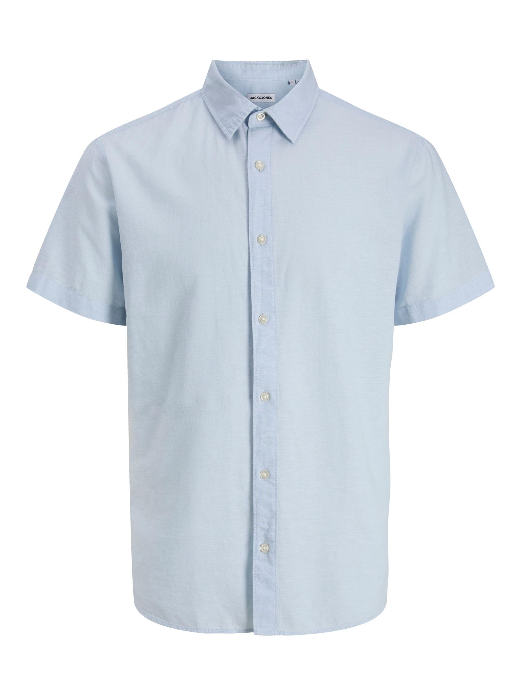 Jack & Jones Herren Jjebreeze Linen Blend Shirt S/S Sn Pls Jjebreeze Linen Blend Shirt S/S Sn Pls (1er Pack)