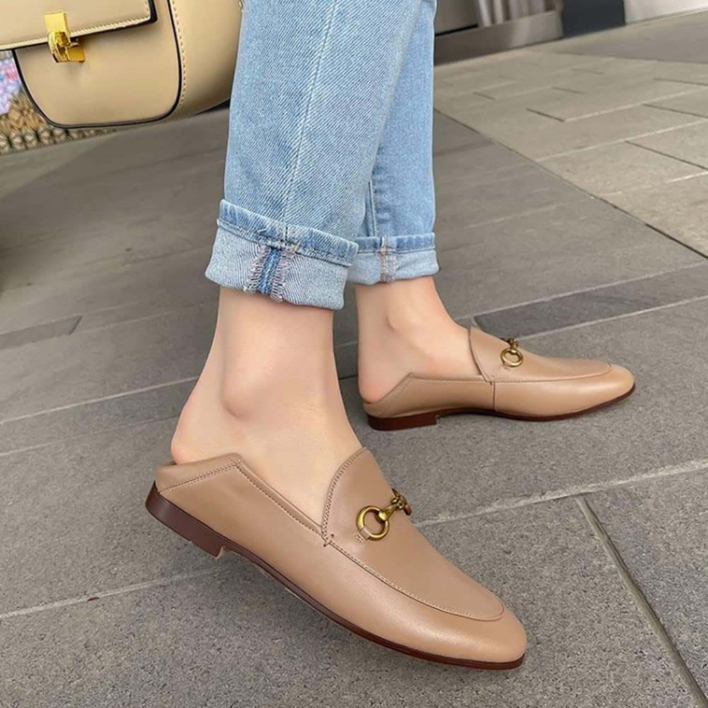 Divanne Loafers for Women, Womens Loafer Flats Gold Chain Penny Loafers Slip On Fur Loafer Mules - Image 5