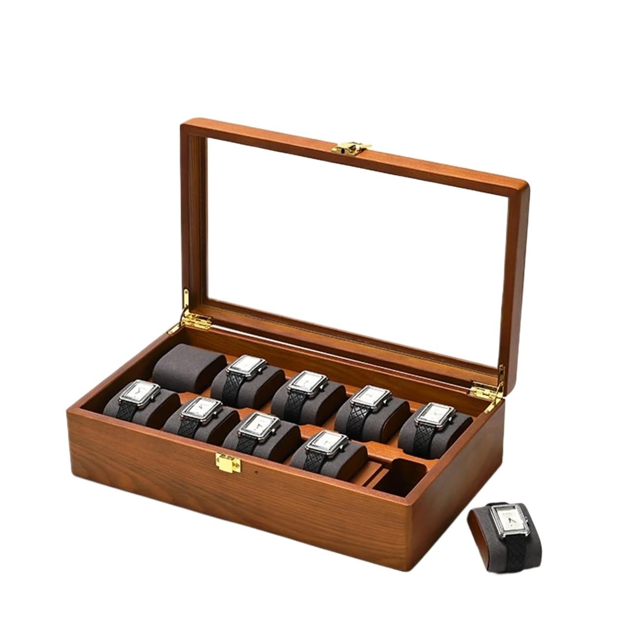 Caja para Relojes de Madera Caja de reloj 10 rejillas organizadora joyas madera