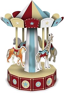 Beistle 3-D Vintage Circus Carousel Centerpiece