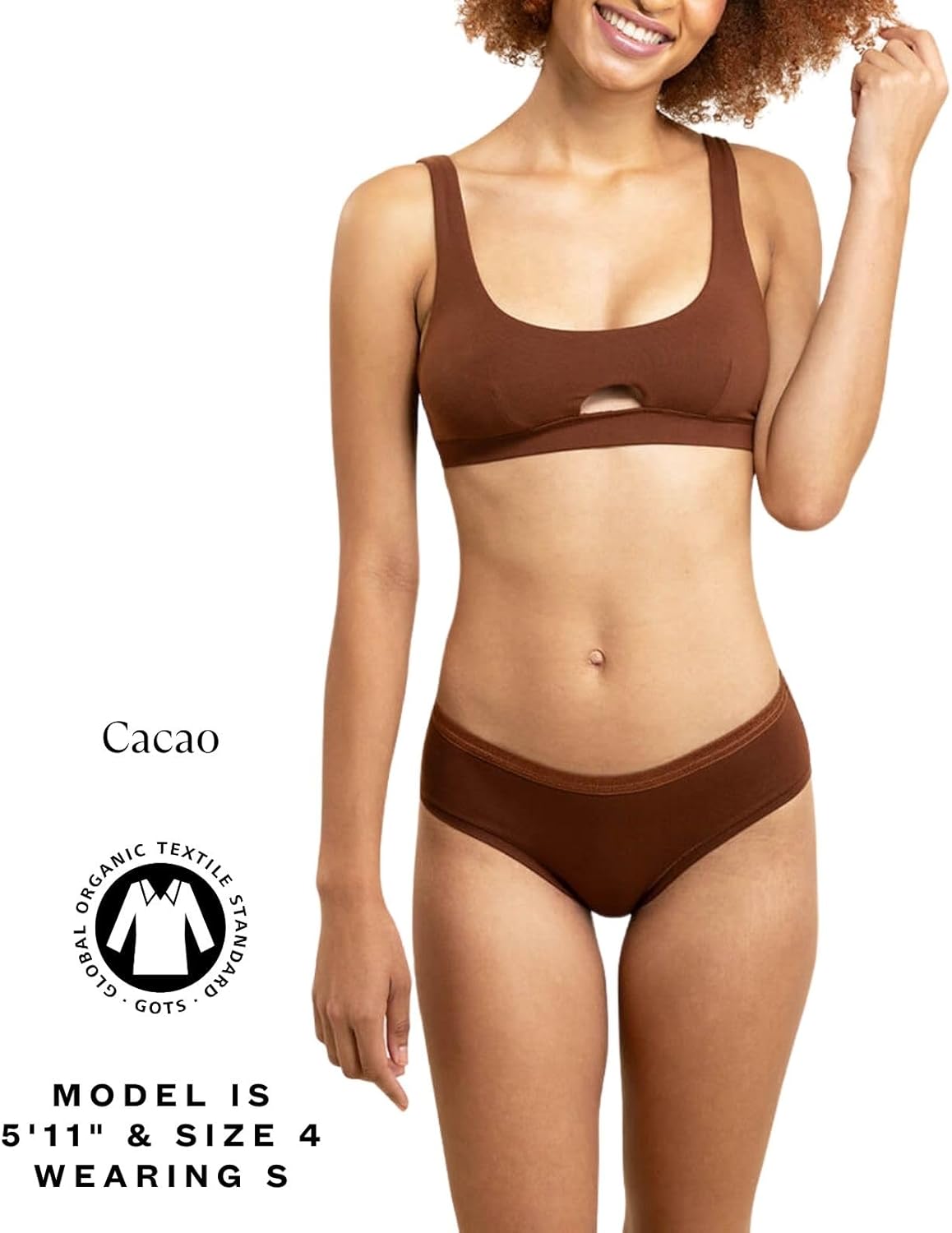 Women's Organic Cotton Mid-Rise Hipster 3-Pack, Extended Sizes; XS-3XL, Natural Knickey Panties, Breathable Underwear for All - Image 4