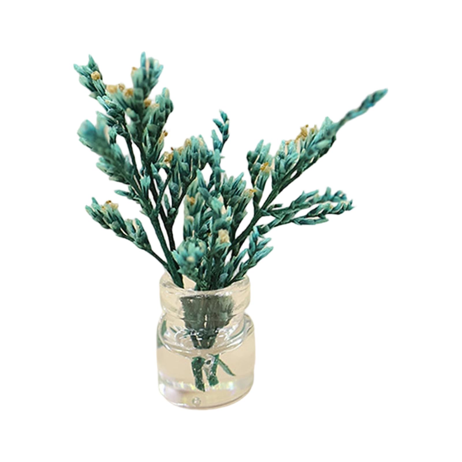 JDNH Vase Artifical Flower Action Figures Flower Miniature Plant Model Dolls Houses Plant Accessory Realistic Playset 1:12