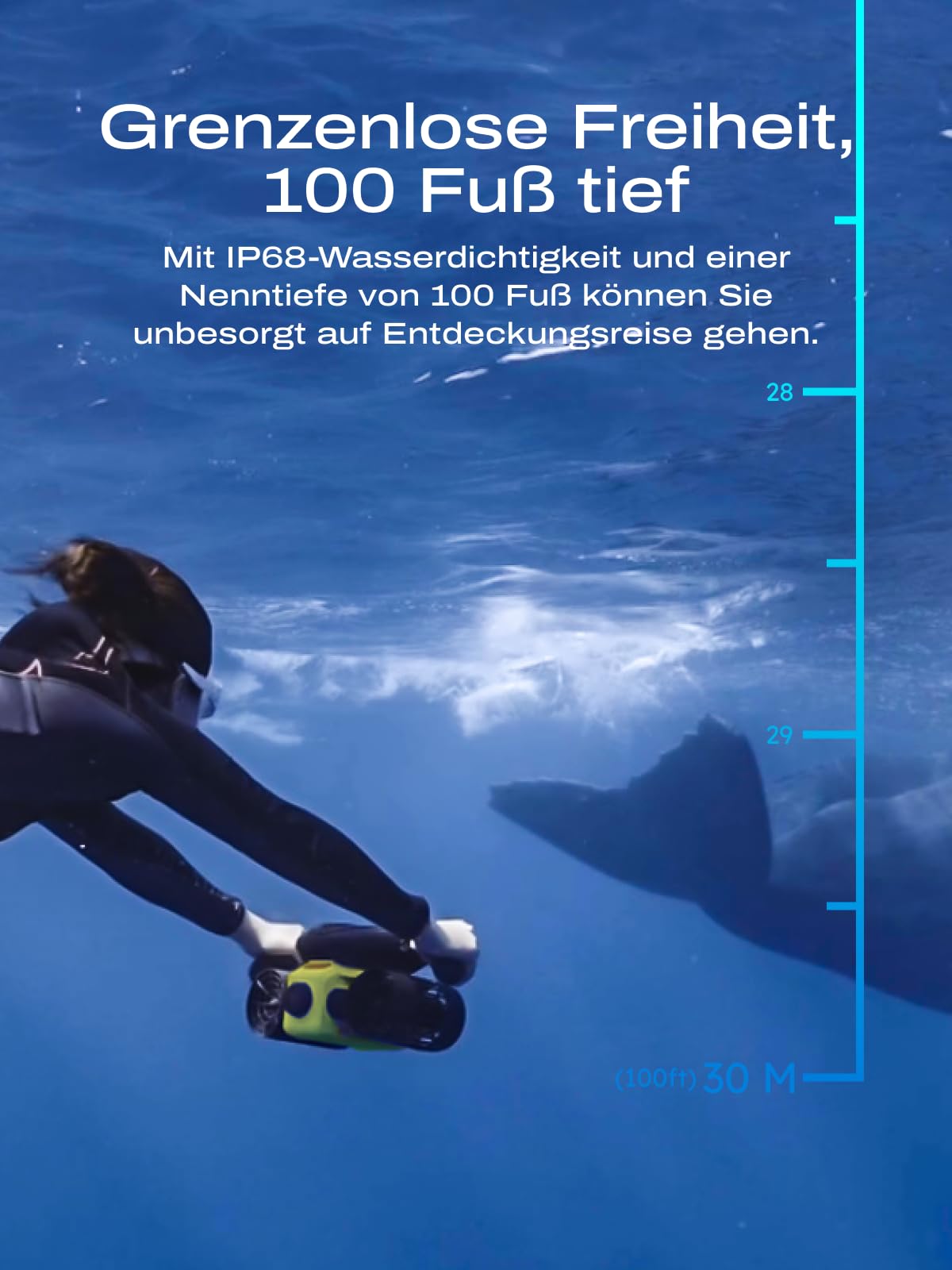 LEFEET C1 Unterwasserscooter, Dual-Motor Tauchscooter mit 8kgf Schub, 1,6m/s Geschwindigkeit, Modulares Design, 100ft IPX8 Wasserdicht, 60 Min Laufzeit für Schnorcheln, Gerätetauchen, Pool-Aktivitäten