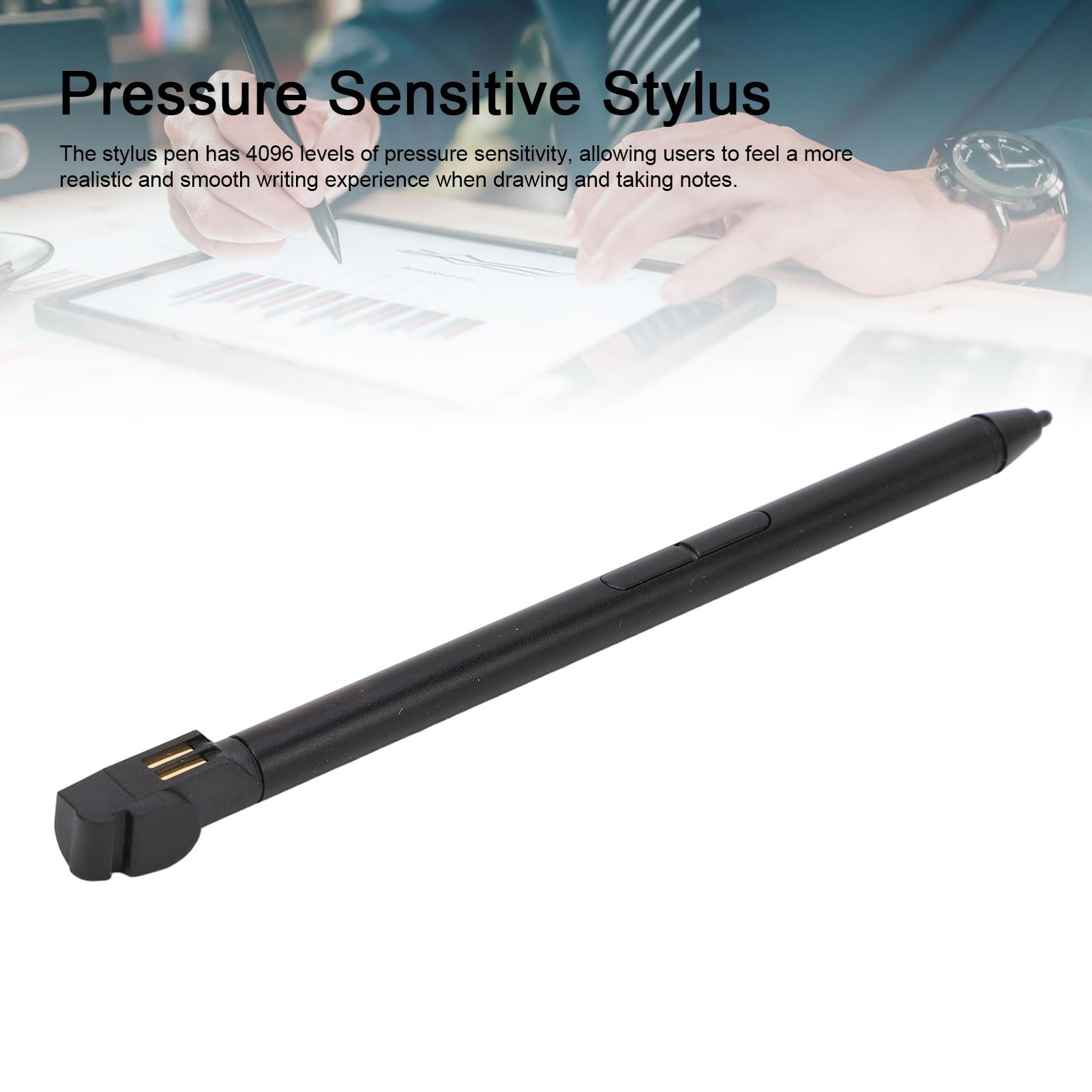 Penna Stilo per Touch Screen, Penna per Tavoletta Grafica con Livello di Pressione 4096 con 2 Pulsanti Personalizzabili, Penna Stilo per Laptop con Disegno Digitale per Notebook