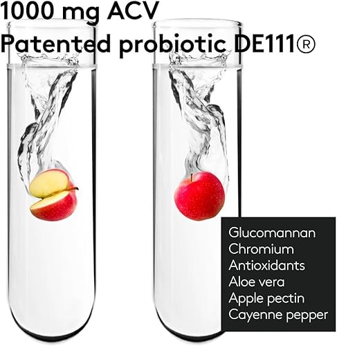 Miniatura 4 de Youth & Tonic Supresor natural del apetito para pérdida de peso  1000 mg de píldoras de vinagre de sidra de manzana con glucomanano cromo DE111