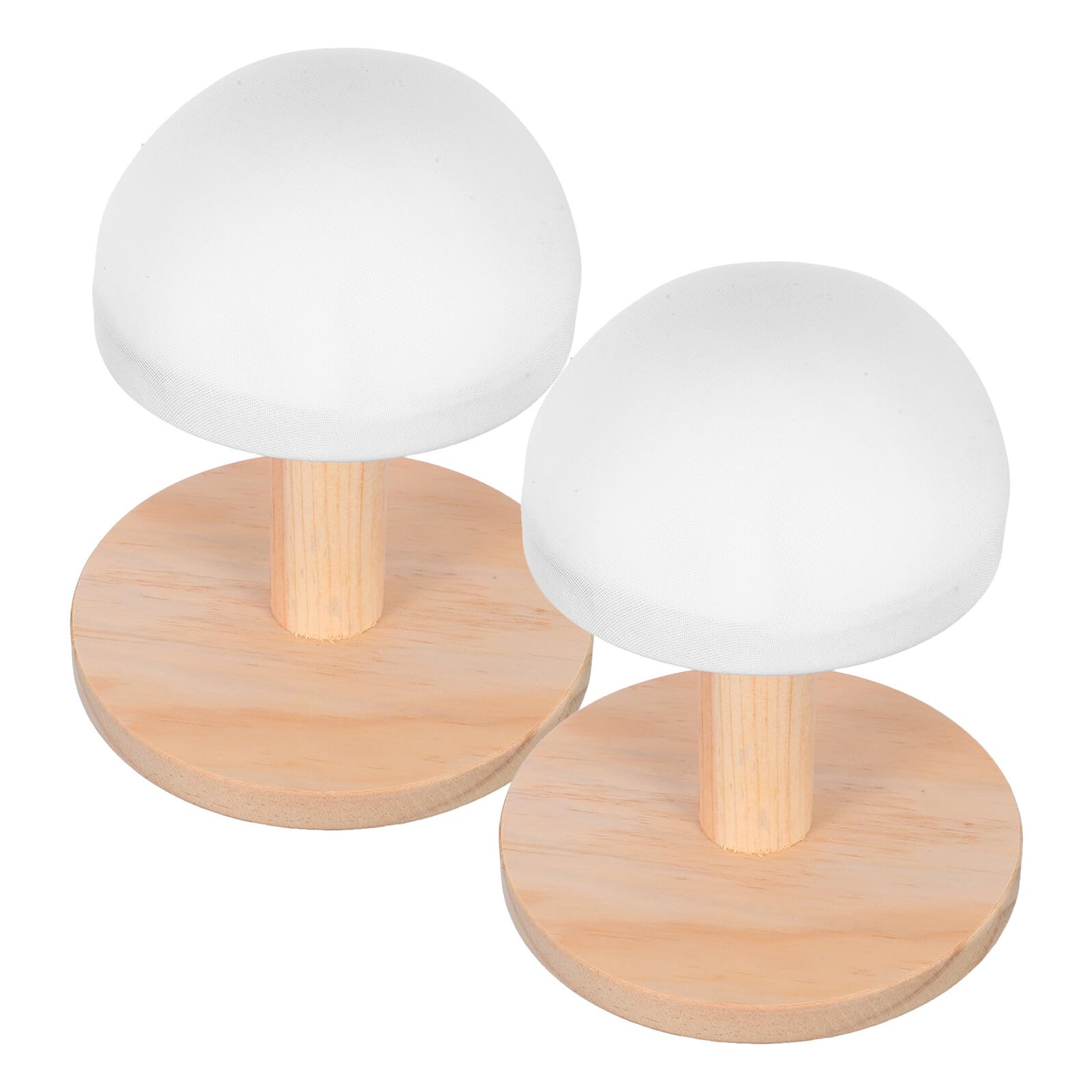 PRETYZOOM Tabla de Planchar de Madera Portátil Redonda 2piezas para Camisas y Sombreros Diseño Ligero y Base de Color Claro Adecuado para Viaje y Hogar