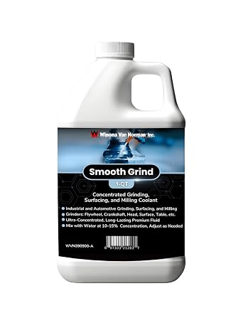 Winona Van Norman Smooth Grind Grinding Coolant Concentrated Semisynthetic Cutting Fluid for Metalworking Grinders, 1 Quart Made in USA