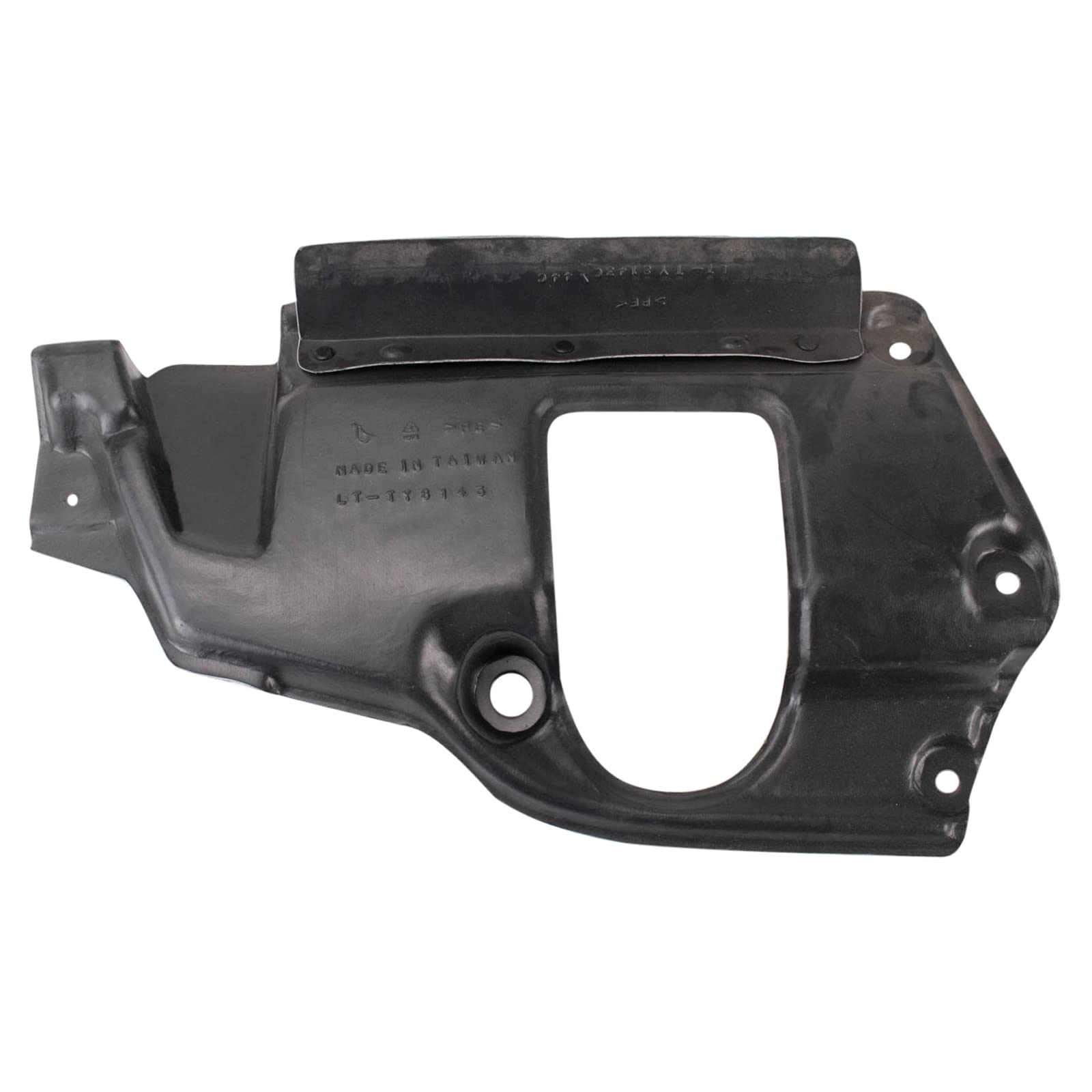 TRQ Left Engine Splash Shield Black Drivers Side Compatible with 2008-2021 Toyota Land Cruiser TO1250128