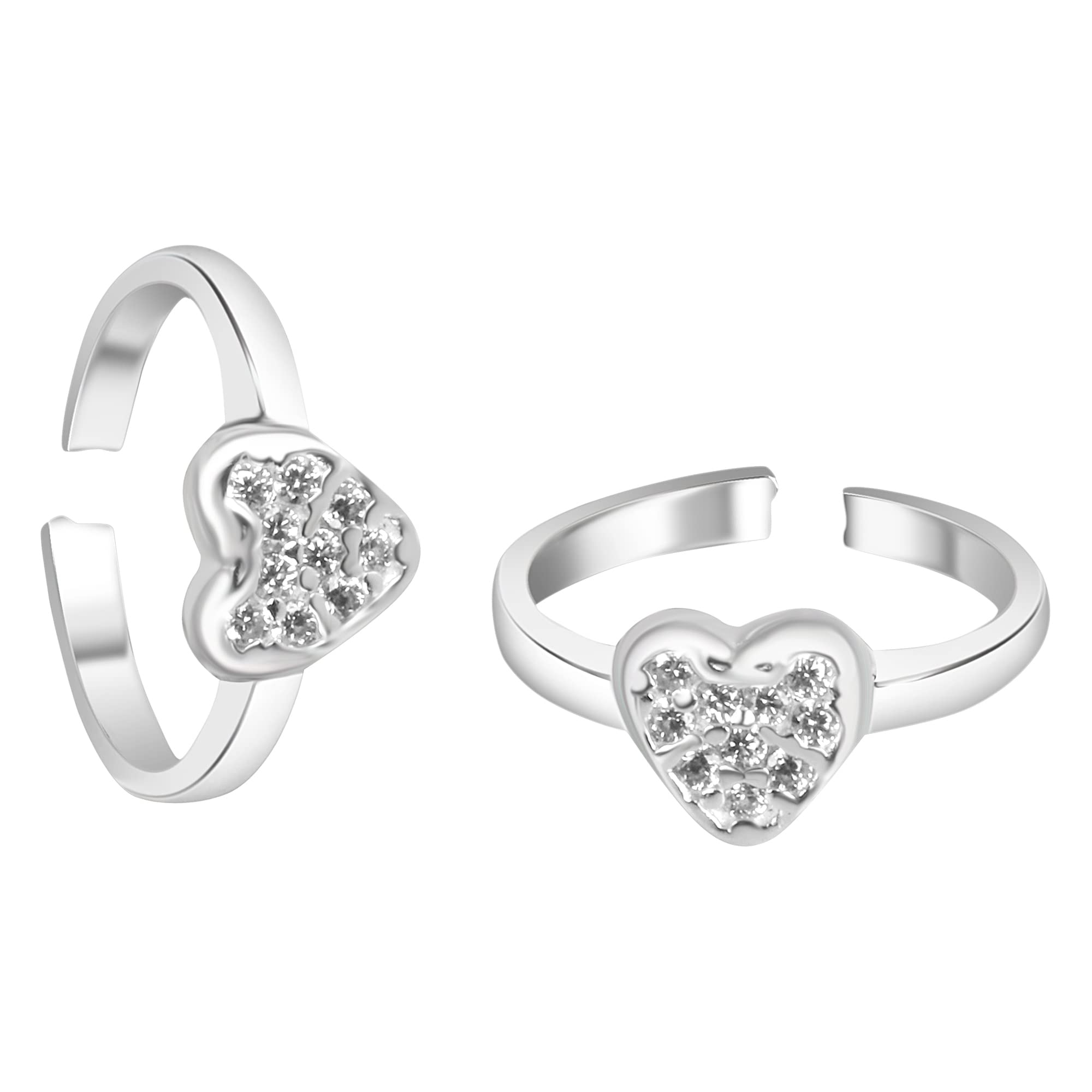 Silver Chest 925 Sterling Silver Toe Rings For Women Stylish Silver Beautiful Heart Chain Design Broad Pure Silver Ring - Pair of 2 bichiya For Women Silver Chandi (B09HSDFT1X) Amazon Price History, Amazon Price Tracker