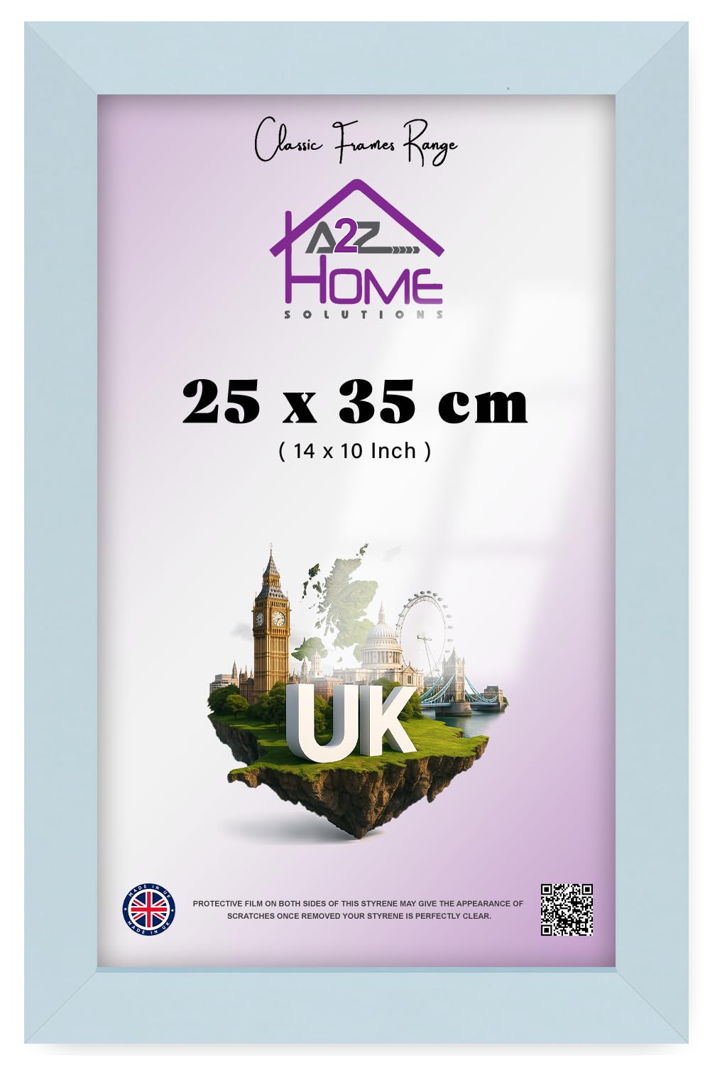 A2Z Home Solutions® Large Wall Picture Frame Stunning Look Quality Backing Landscape & Portrait Display Photo Frame For Wall Poster Canvas Painting Certificate Art Gallery (35x25 cm, Light Grey)