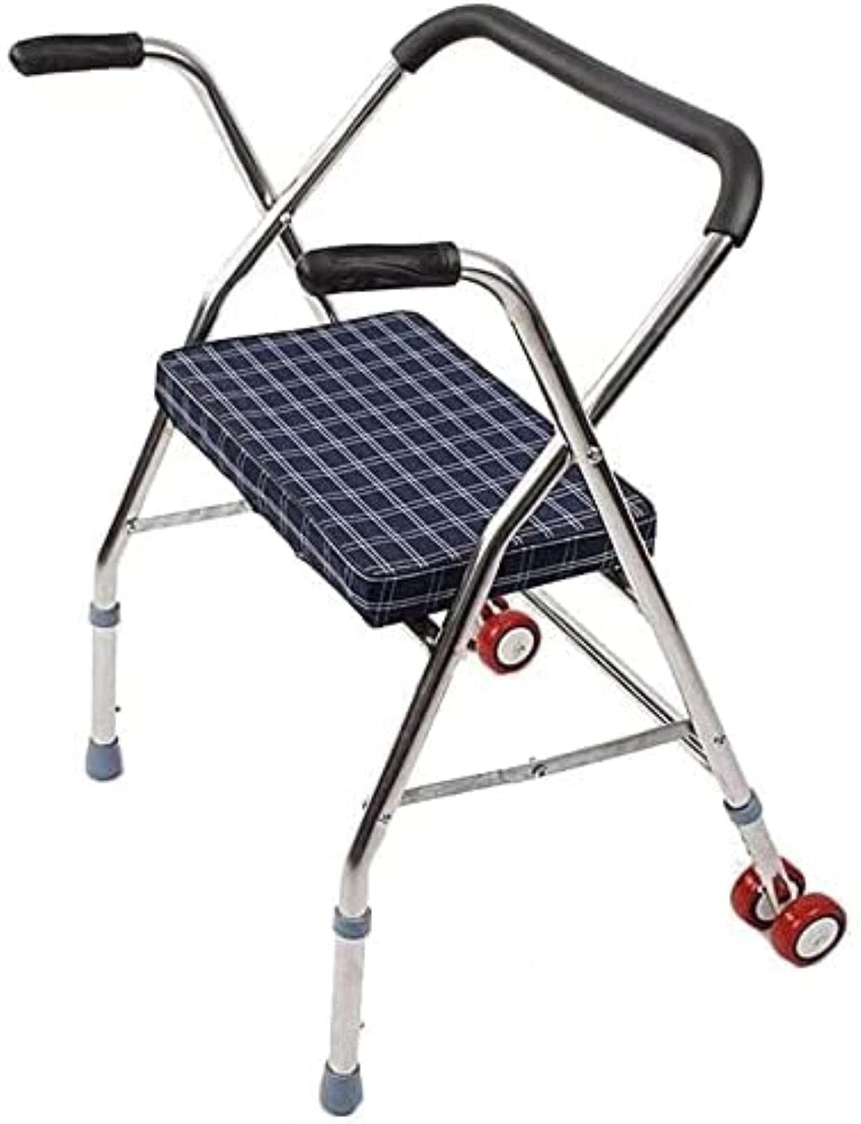 Andador con ruedas para adultos mayores, andador ligero con asiento y cómodo para aniversarios (1 1) (2 2)
