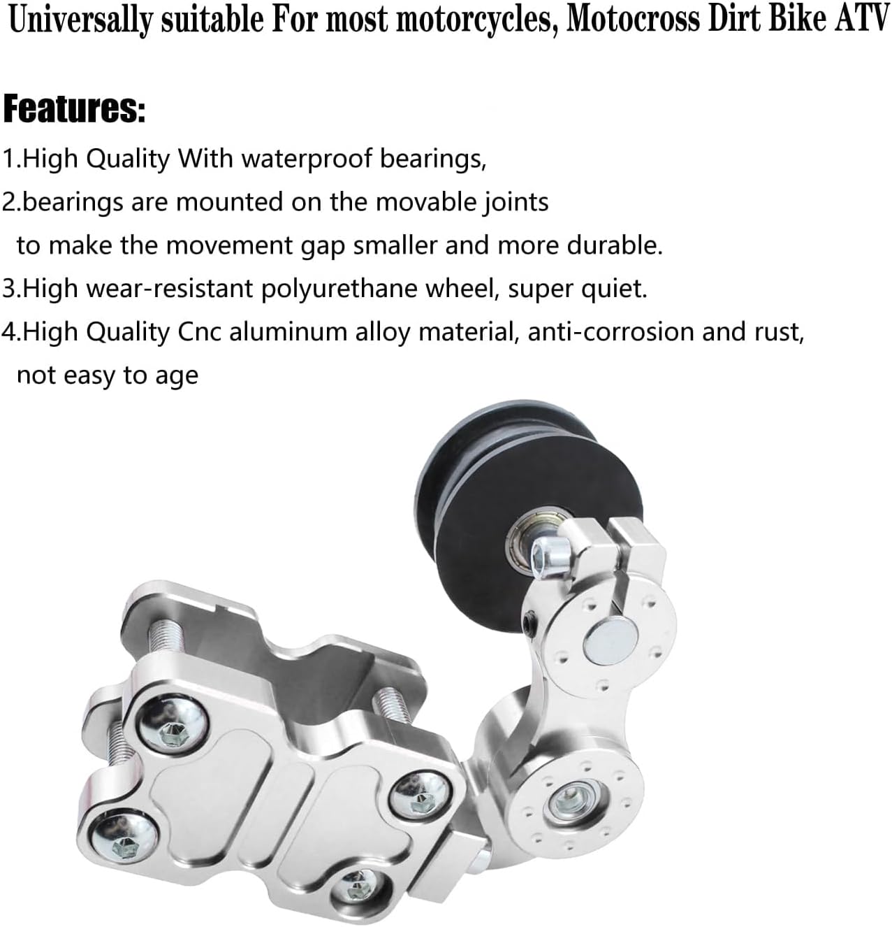 Universal Motorcycle CNC Aluminum Chain Adjuster Tensioner Modified Accessories Regulator Alloy New Automatic Wheel Roller Tools For Motorbike Motocross Chopper ATV Dirt Bike