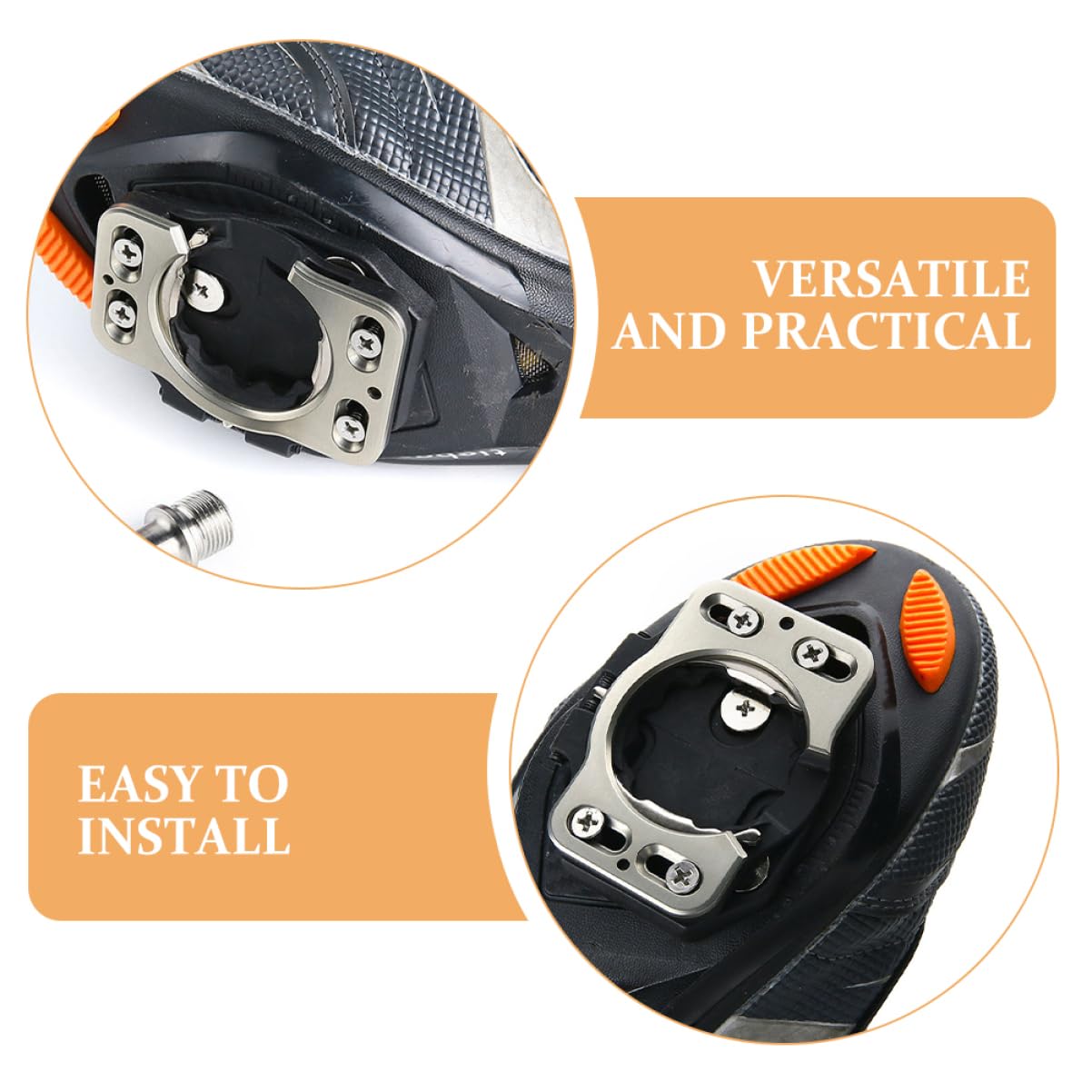 2pezzi Tacchetti Per Bici Da Strada Copripedali Da Ciclismo Adattatore Per Tacchette Sgancio Rapido Accessori Per Pedali Bicicletta Convertitore Per Tacche Piastra Per Scarpe Cicli
