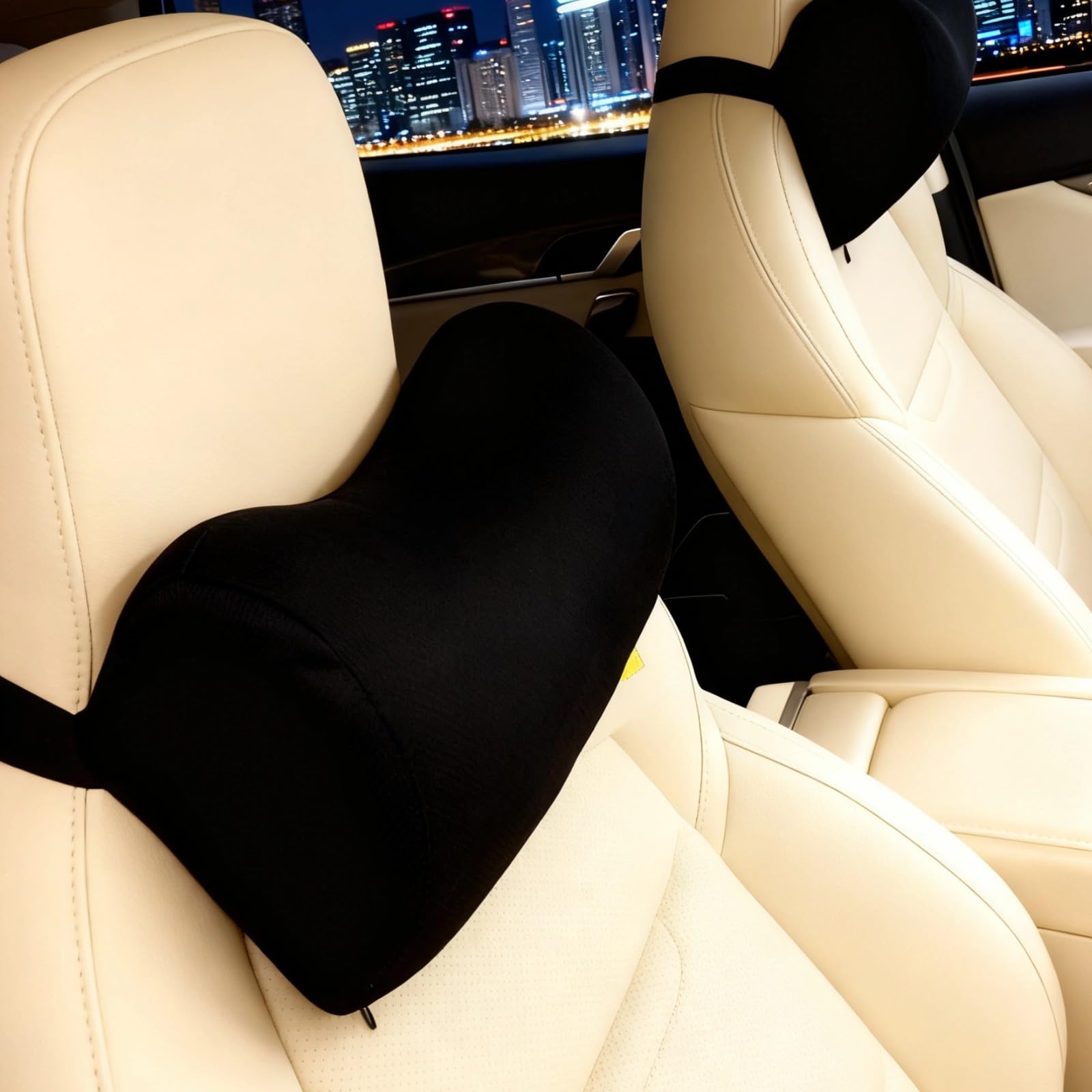 Cuscino per il collo dell'auto per la guida, poggiatesta in memory foam con fodera traspirante e lavabile, cuscino di supporto ergonomico per guidatore e passeggero, comfort da viaggio per giovani e