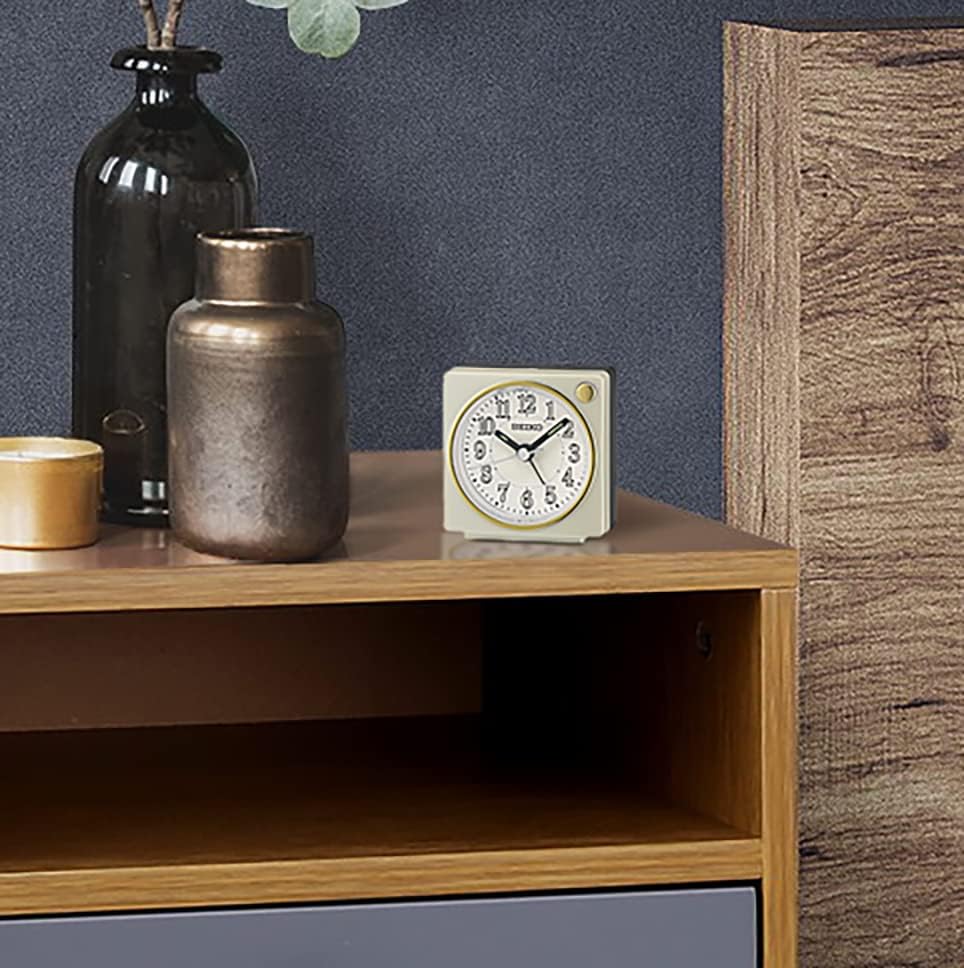 Miniatura 4 de Seiko Fuji II - Reloj despertador para dormitorio, color blanco perla