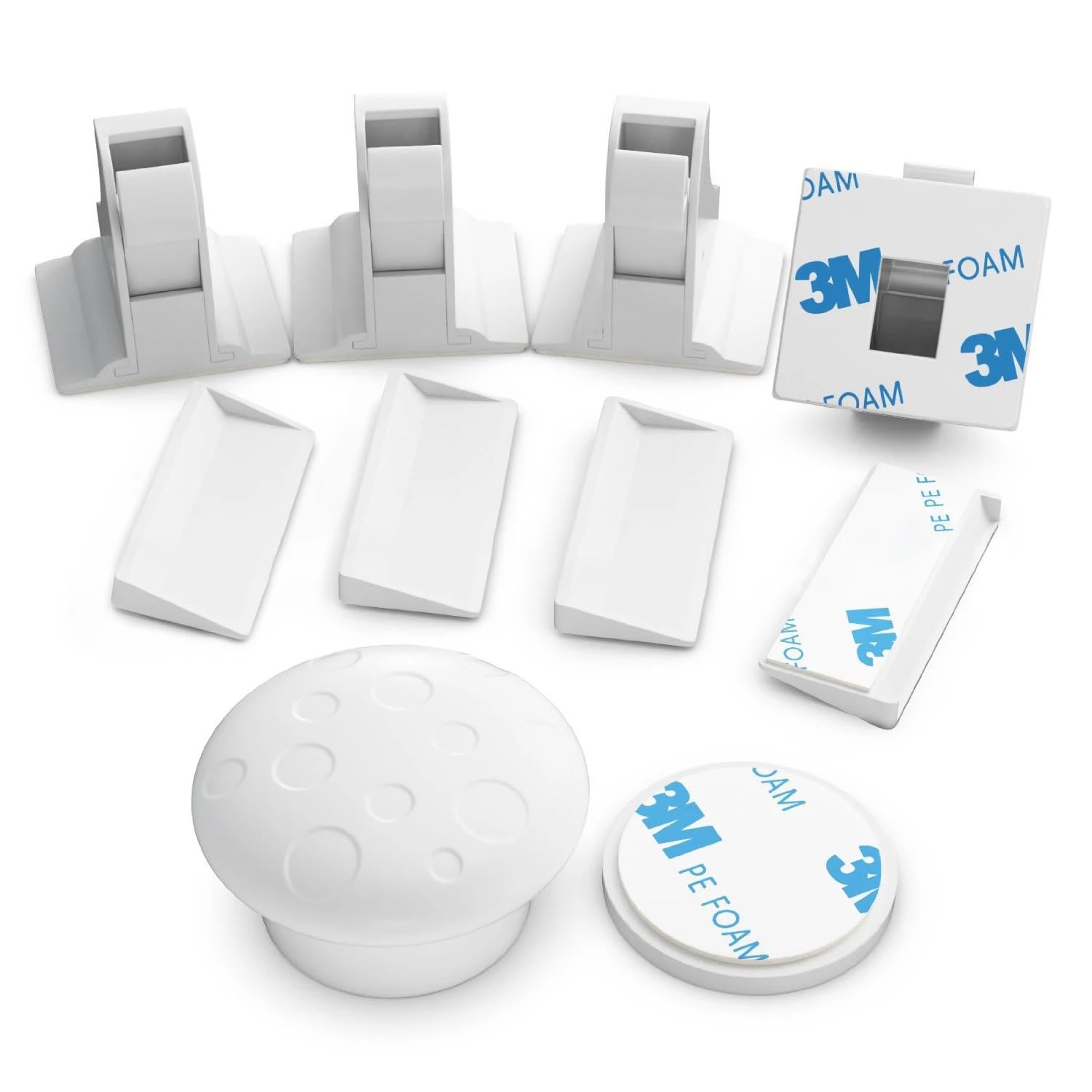 Cerraduras de Seguridad Magnéticas para armarios y cajones para gabinete, a prueba de niños, con adhesivo, fácil instalación Cinta adhesiva 3M muy resistente ((16 Cerraduras + 3 Llaves), Estandar)