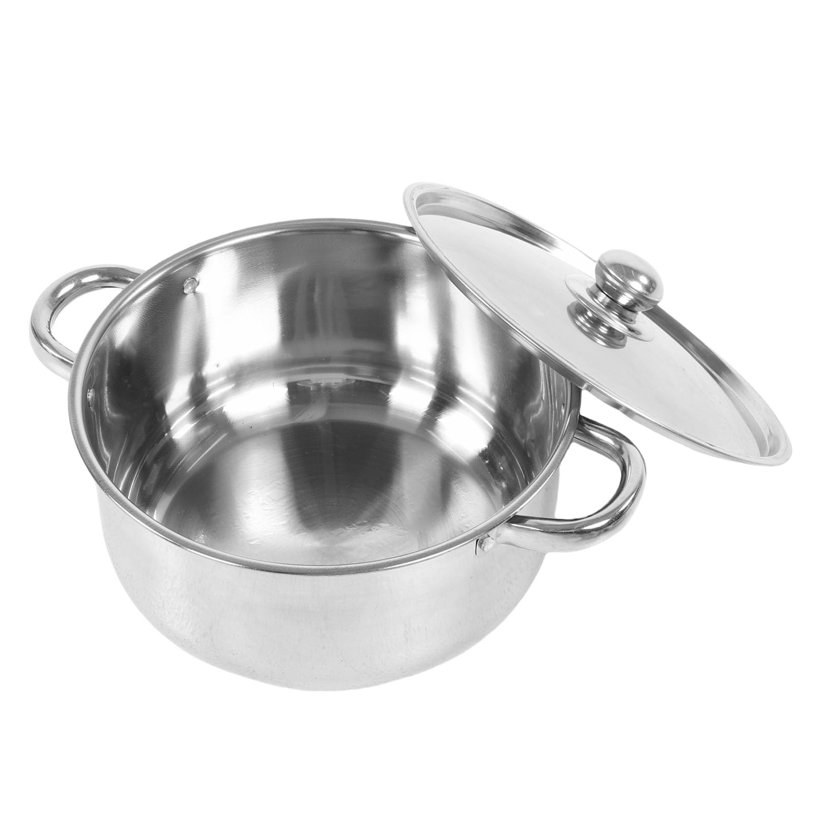 Eujgoov Set di Pentole in Acciaio Inossidabile, Pentole e Padelle Durevoli per la Casalinga, Set da da 6 Pezzi Compatibile con Induzione per un Uso Versatile