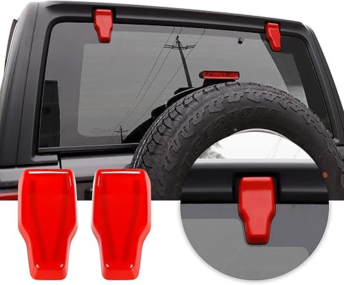 Vista 133 de Voodonala Cubierta de bisagra para puerta trasera derecha e izquierda para Jeep JL 2018-2025 Jeep Wrangler JL JLU Accesorios exteriores, negro
