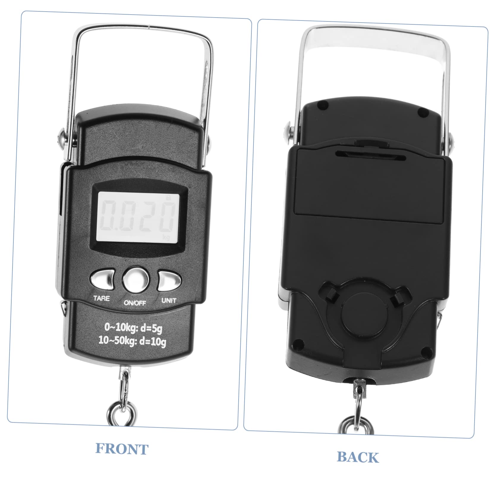 ABOOFAN 50Kg Fishing Scale Electronic Hanging Scale with Measuring Tape Portable Luggage Vegetable Scale for Travel Camping and Shopping Design