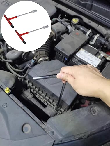 Jutagoss Herramienta de llave hexagonal hexagonal con mango en T de goma de 0.472 in, 2 piezas