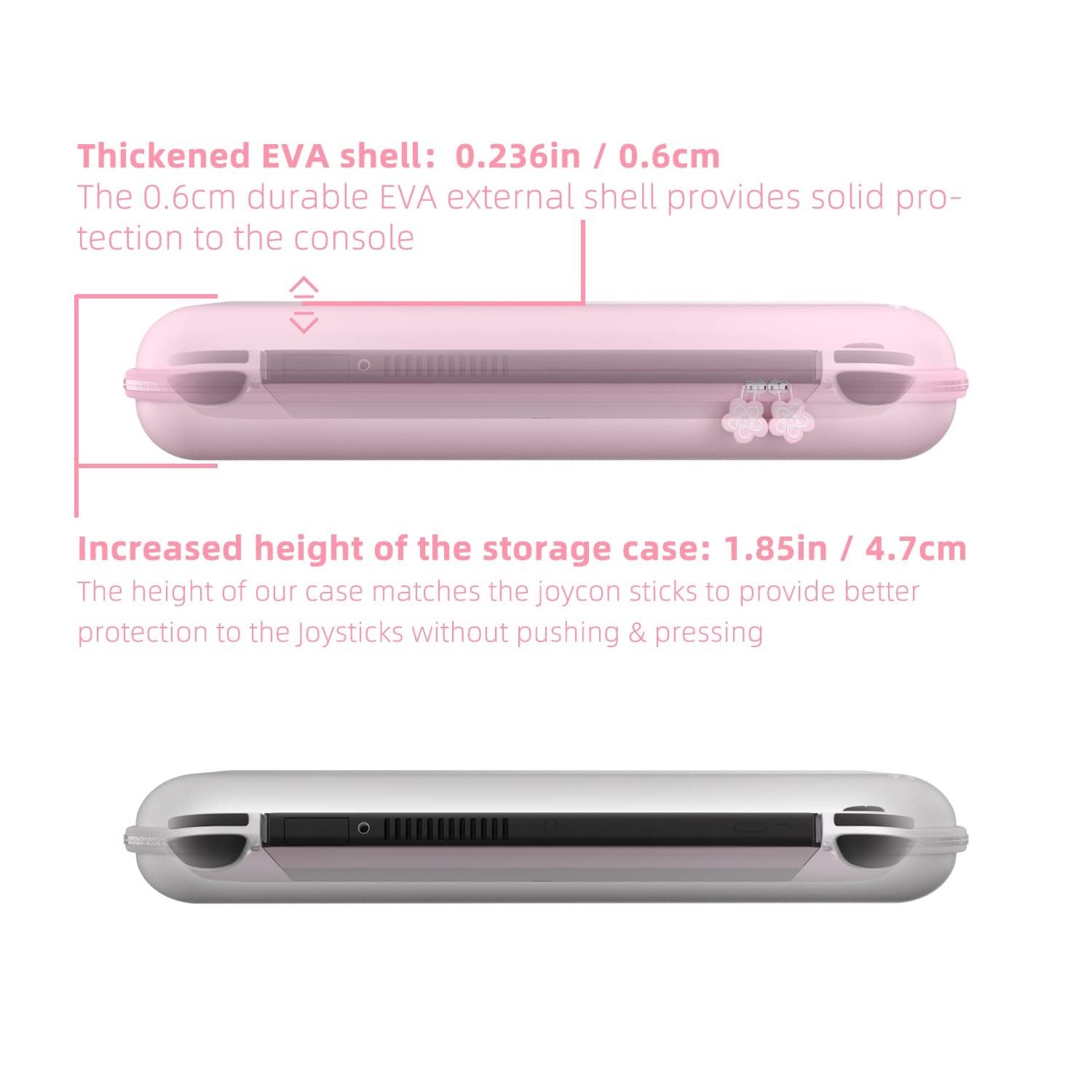 Mytrix Switch 2 Carry Case Compatible with Nintendo Switch 2 Console, Accessories and Games, Portable Travel Case Bundle, Hardshell Pouch Girl Storage Bag, Sakura Cute Pink
