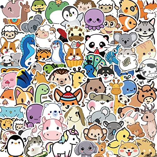 MoCeYa Animal Stickers for Water Bottles - Kids Water Bottle Stickers Waterproof Stickers Vinyl Stickers for Kids Sticker for Laptop Phone Guitar Waterbottle Big Stickers Kawaii Stickers100 Pieces
