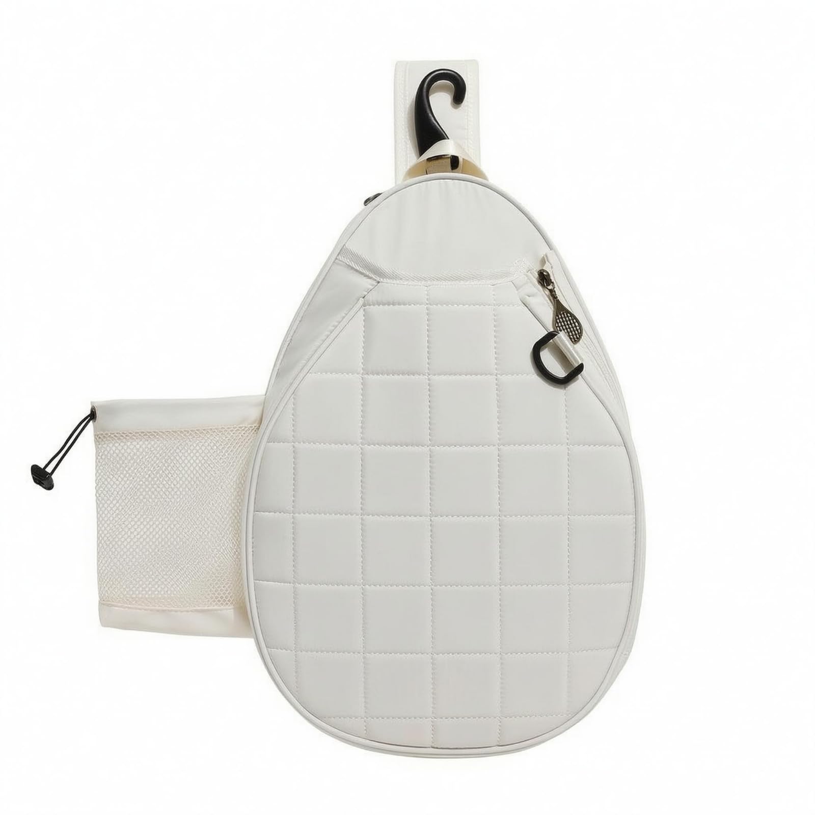 Baoblaze Zaino Sport Donna Borsa Racchette Tennis Borsa Padel Borsa Badminton Tracolla Imbottita in Poliestere con Tasca Frontale E Tasca Laterale a Rete