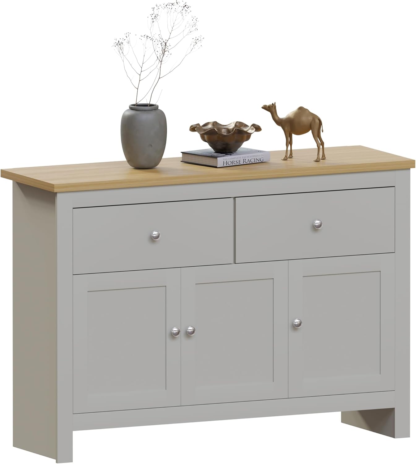 Vida Designs Arlington Sideboard, Buffet Table, Cupboard Cabinet (Grey & Oak, 2 Drawer 3 Door) Vida Designs Arlington Sideboard, Buffet Table, Cupboard Cabinet (Grey & Oak, 2 Drawer 3 Door)