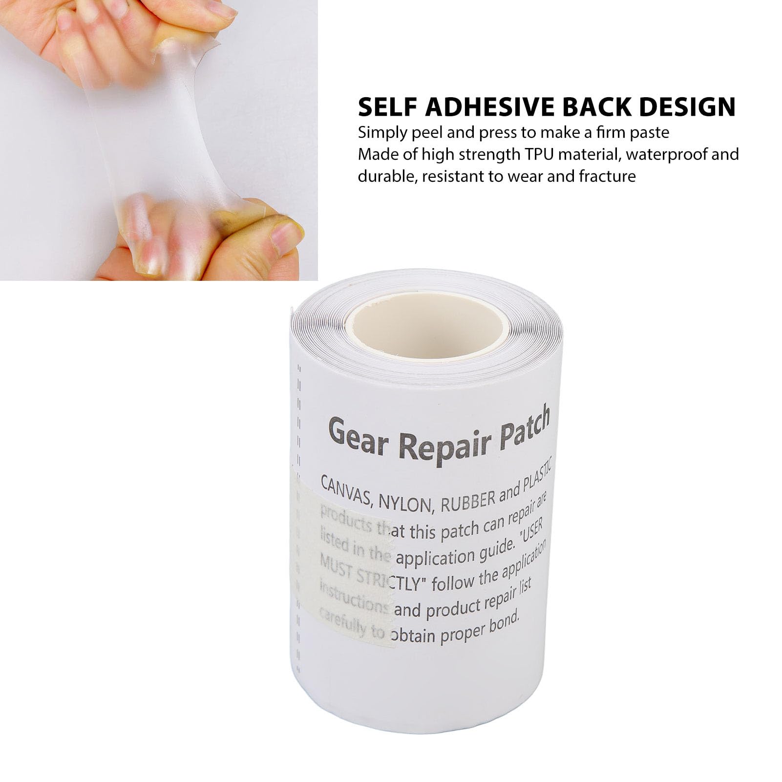 XHTLLO 375cm TPU Pool Patch Repair Kit, TPU Pool Repair Patch Waterproof Kit for Air Mattress, Swimming Pool, Bounce House, Tent, Canvas, Canopy