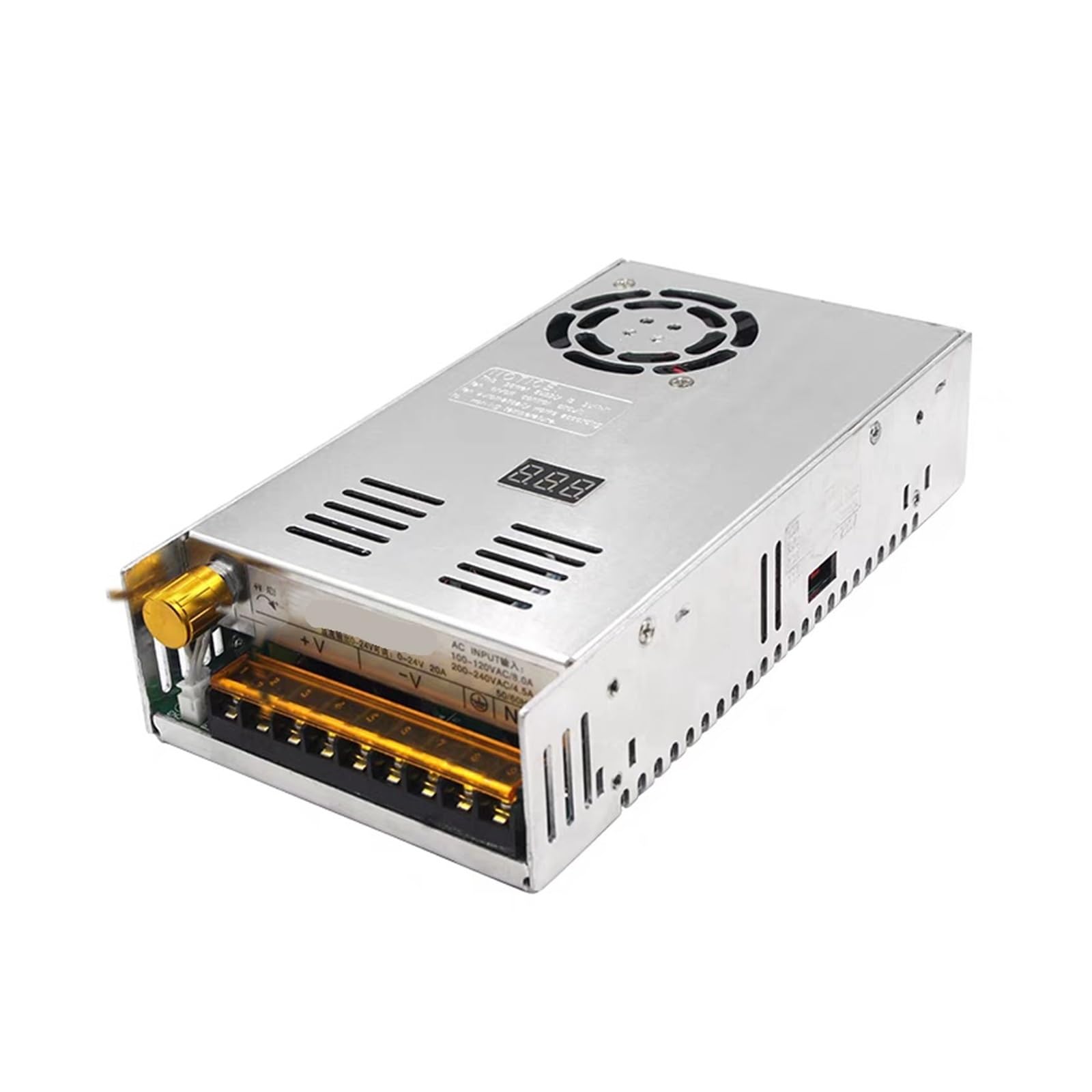 480W DC0-60V LED Switching Power Supply with Adjustable Voltage Digital Display DC 12V 24V 36V 48V 60V 10A 40A 60A AC 110V 220V(0-12V 40A)