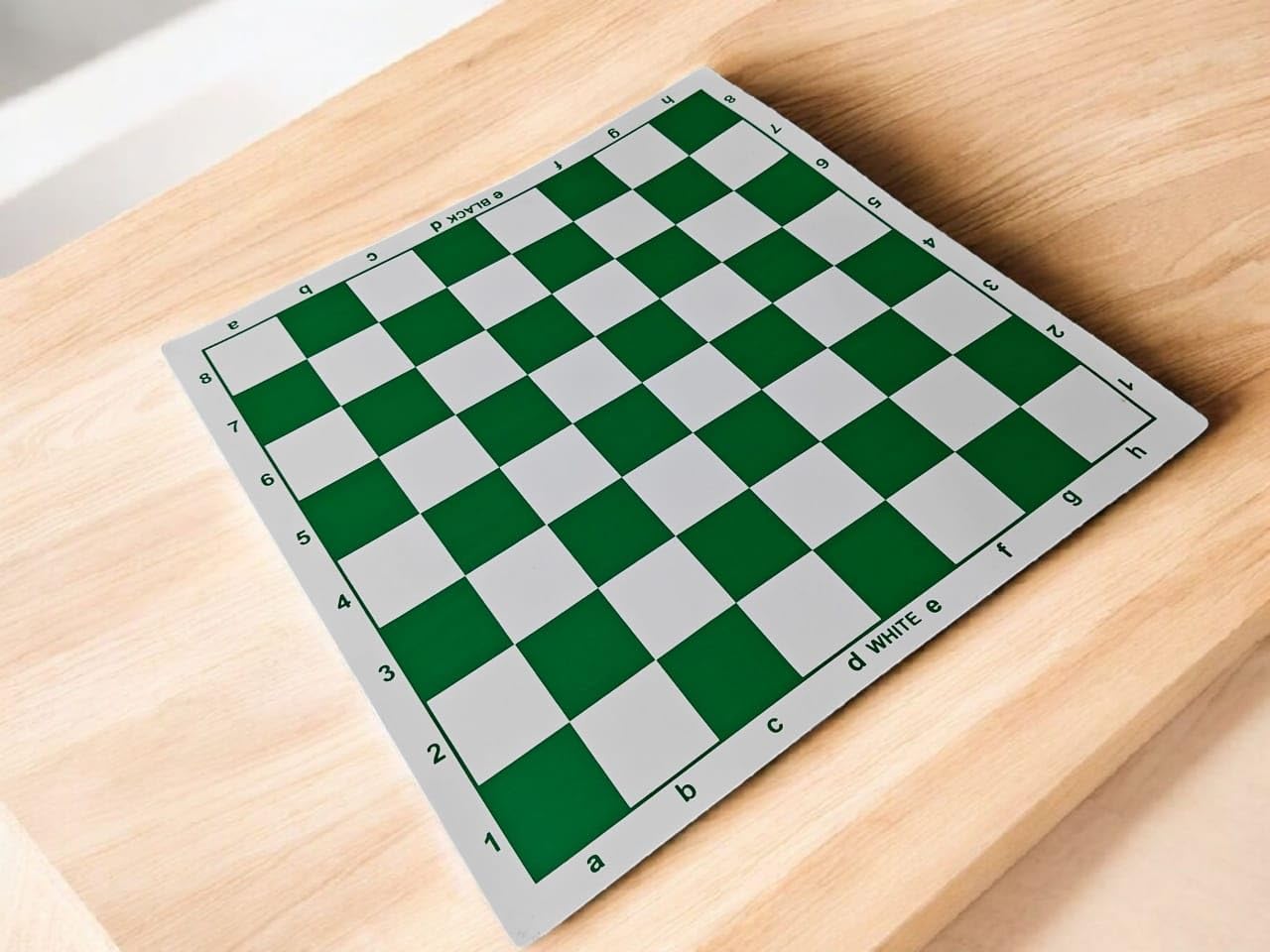 Standard Chess 18'' x 18'' Tournament Chess Vinyl Foldable Chess Game - for Professional Chess Players - Green(Chess Board only)-image-21
