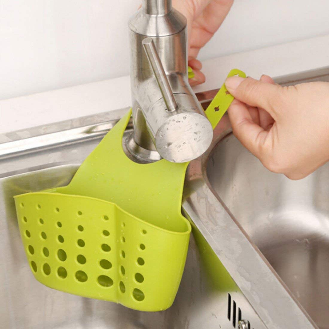LA NEELJA Silicon Hanging Kitchen Sink Sponge Holder, Sink Shelf Rack Basket Kitchen Sink Caddy Sponge Holder Hang Basket Scrubber Dish Soap Sponge (Multicolor) (1Pcs) (B0BYZLS94B) Amazon Price History, Amazon Price Tracker
