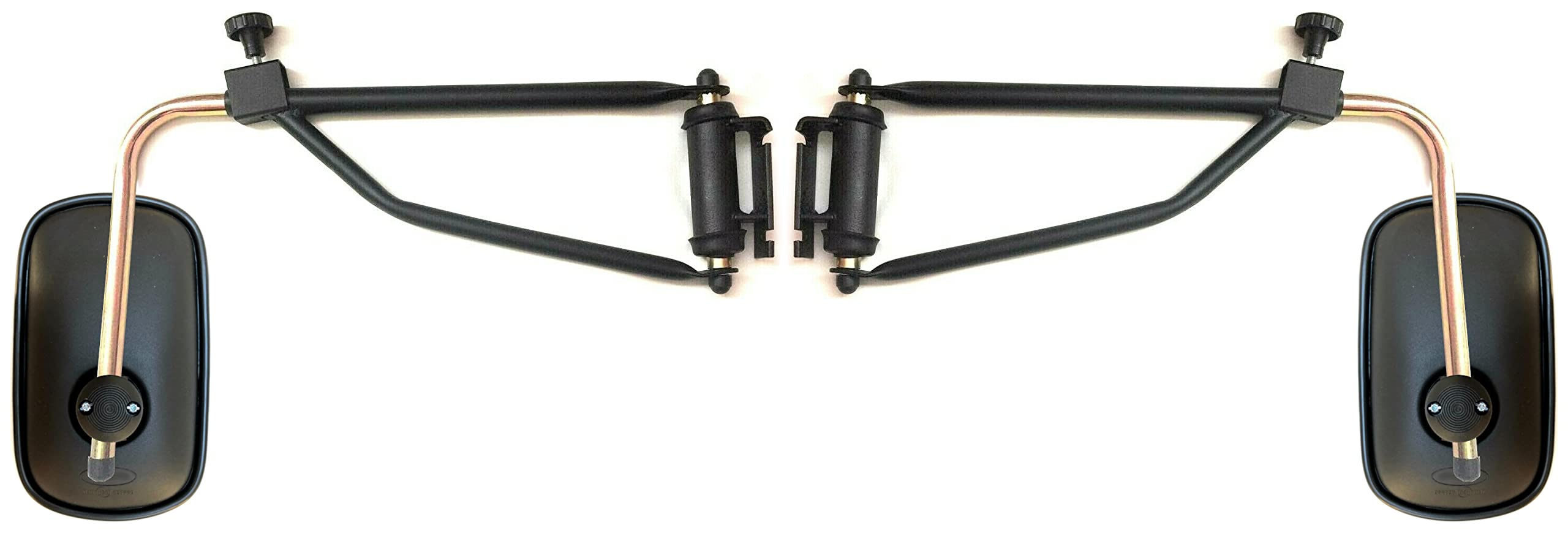 2 specchietti retrovisori esterni 263 x 160 R1200 E20 ø10-24 e supporto per specchi per macchine edili, trattori, camion, escavatori