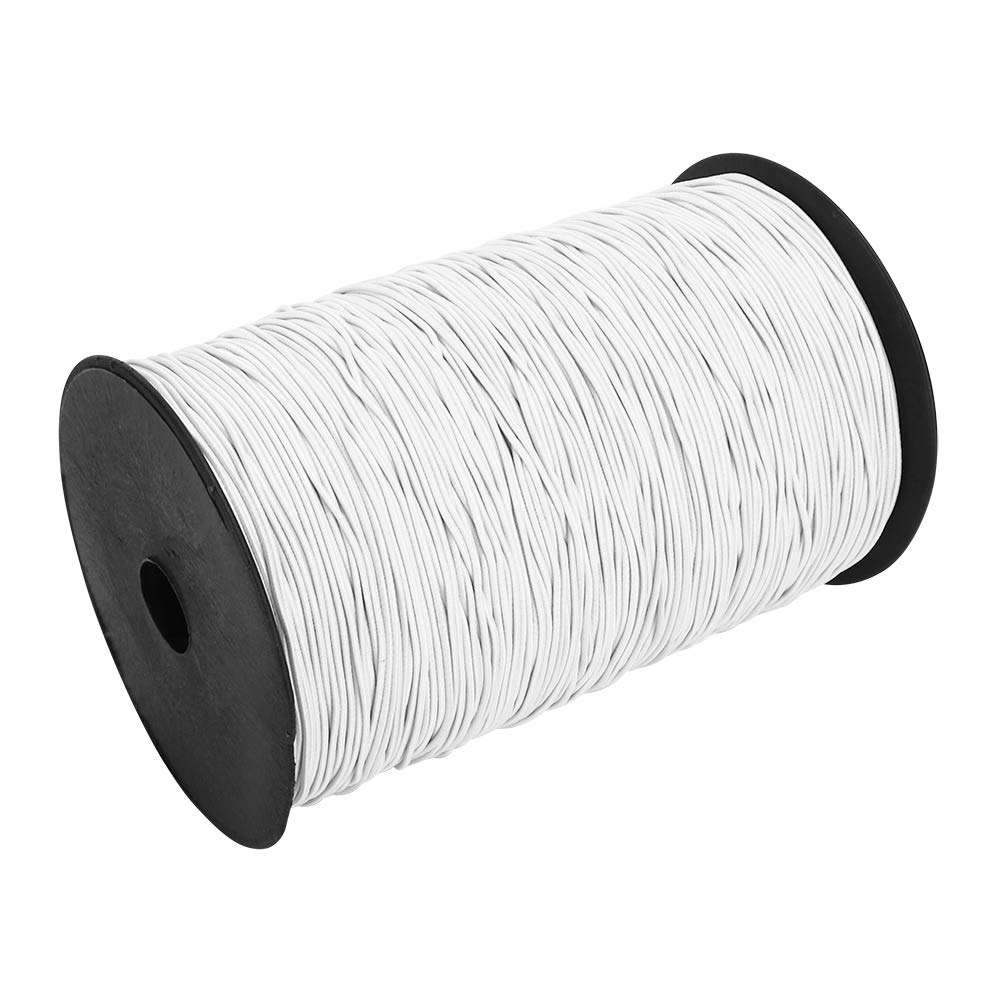 Stringa elastica a corda per bungee 1,5 mm 500 m di alta qualità cavo elastico per abito artigianale fai -da -te che produceva la corda di corda in lattina bianca poliestere di