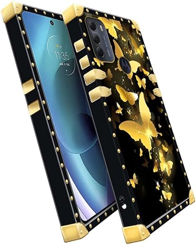 Miniatura 2 de DAIZAG Funda compatible con Moto G Power 2022, diseño de mariposas doradas G Power 2022 para niñas, diseño de esquinas reforzadas totalmente
