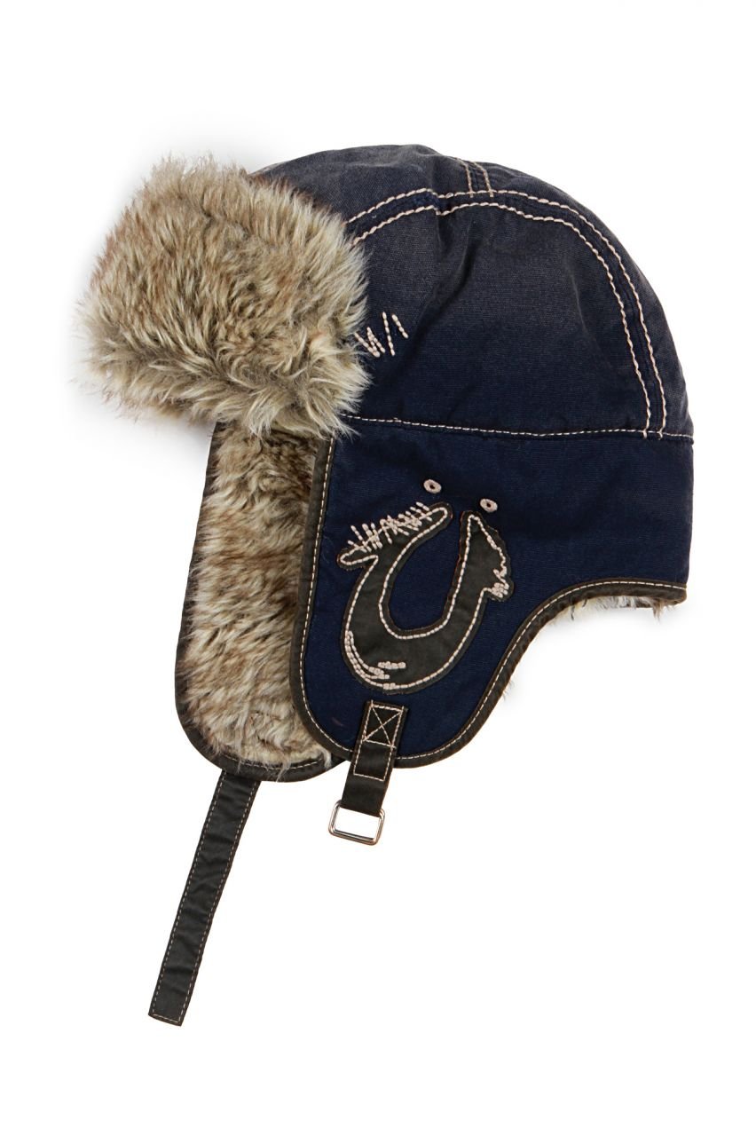 True Religion Aviator Hat CANVAS HELMET 