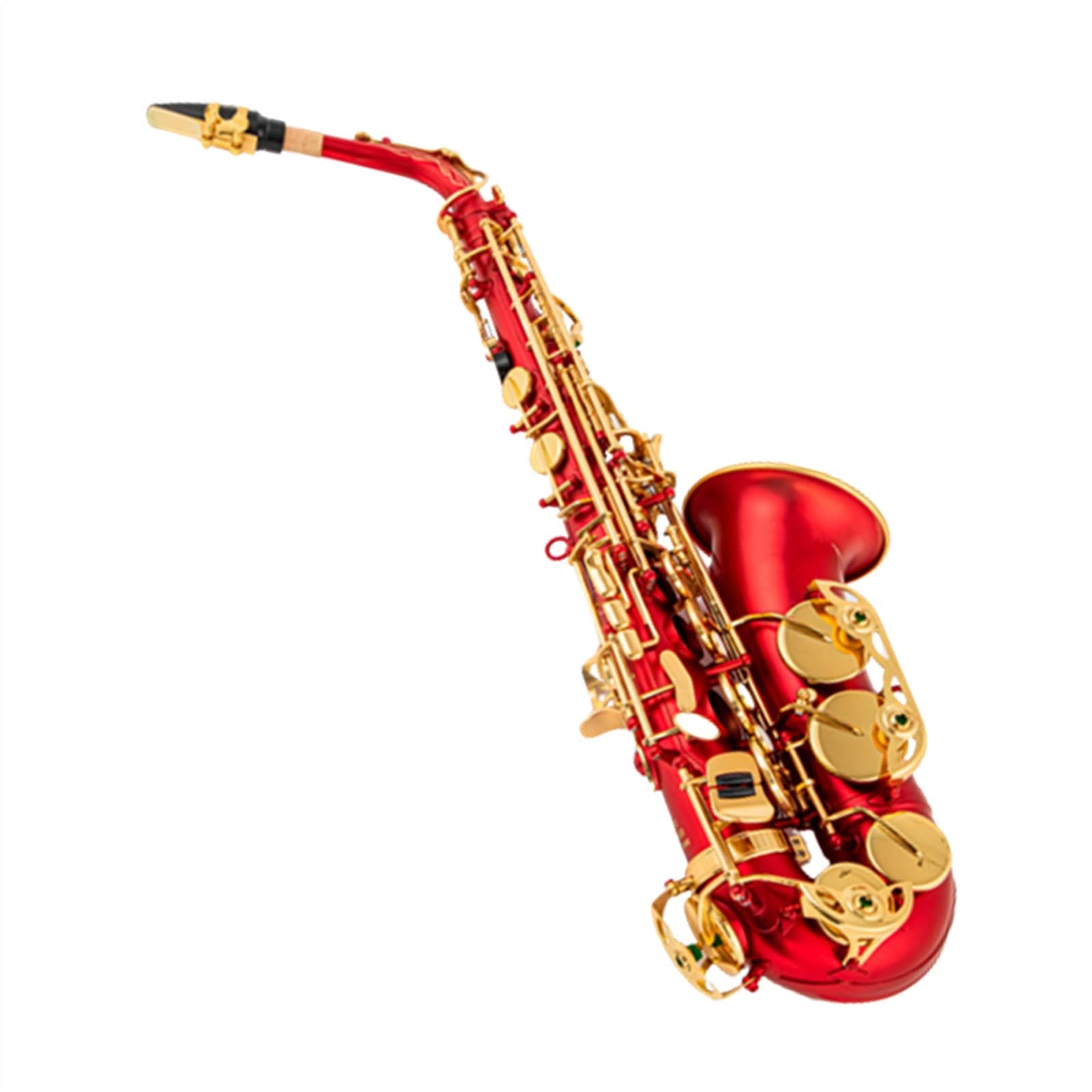 HCZKIUJY Saxophones Eb Alto Saxophone Brass Gold Lacquer Music Instrument E-flat Sax With Accessories (1)