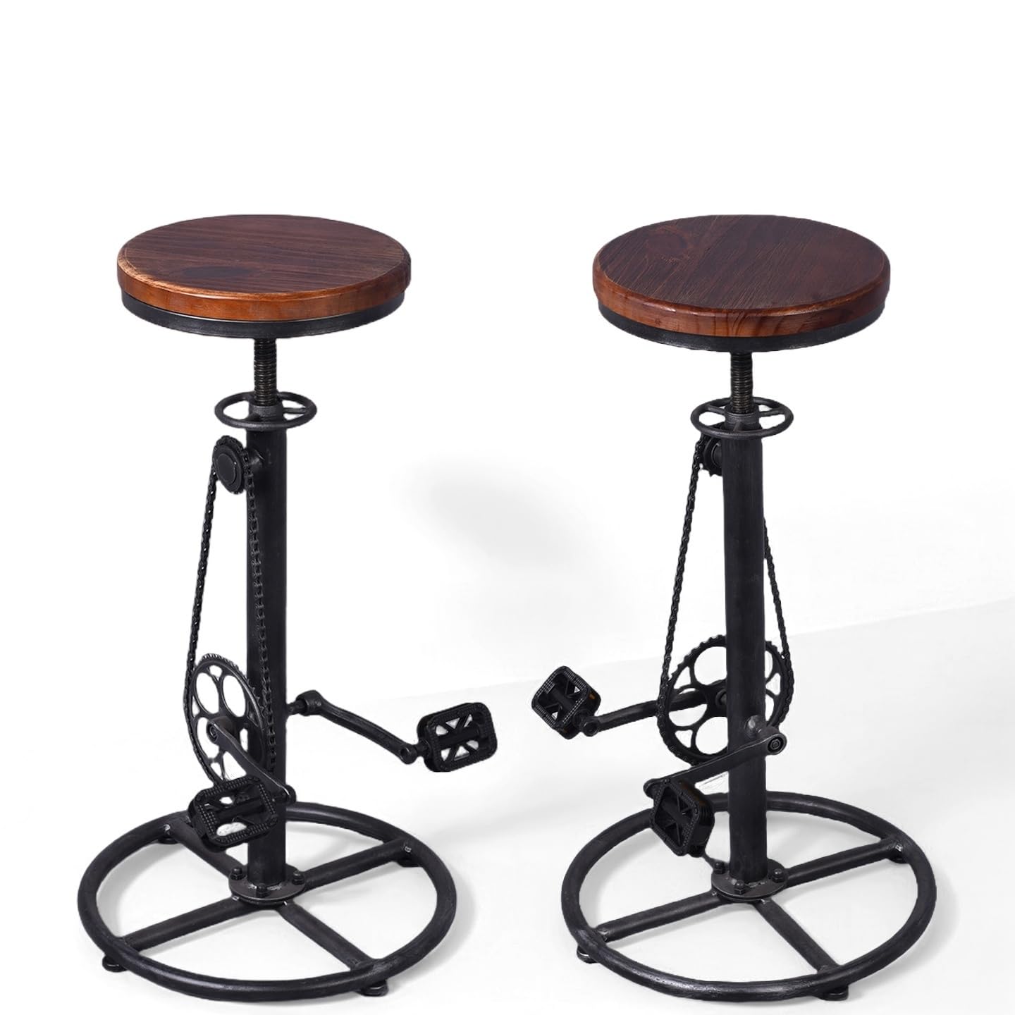 Amazon.com: BOKKOLIK Set of 2 Industrial Bar Stool-Swivel Vintage