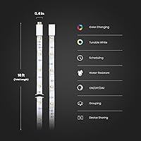 Vista 2 de Feit Electric Smart Light Strip 16FT, Ultrathin RGBW Color Chasing LED Light Strip, 2.4GHz Wi-Fi Enabled, Works with Alexa and Google Home
