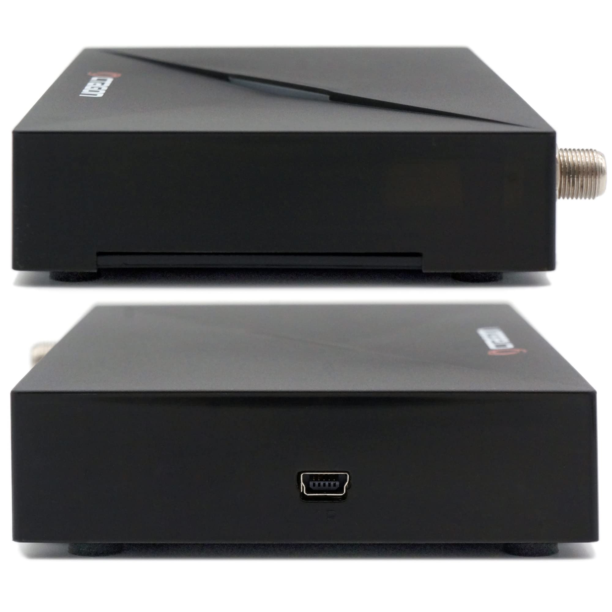 OCTAGON SFX6018 S2+IP WL H.265 HEVC 1x DVB-S2 HD E2 Linux Smart Receiver, Satelliten Receiver mit Aufnahmefunktion, Kartenleser, YouTube, Web-Radio, 150Mbit WLAN und EasyMouse HDMI-Kabel, Schwarz