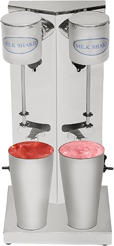 Mezclador de batido de acero inoxidable, mezclador de batido de leche de doble cabezal comercial de 110 V, mezclador de pie para cocteles, leche