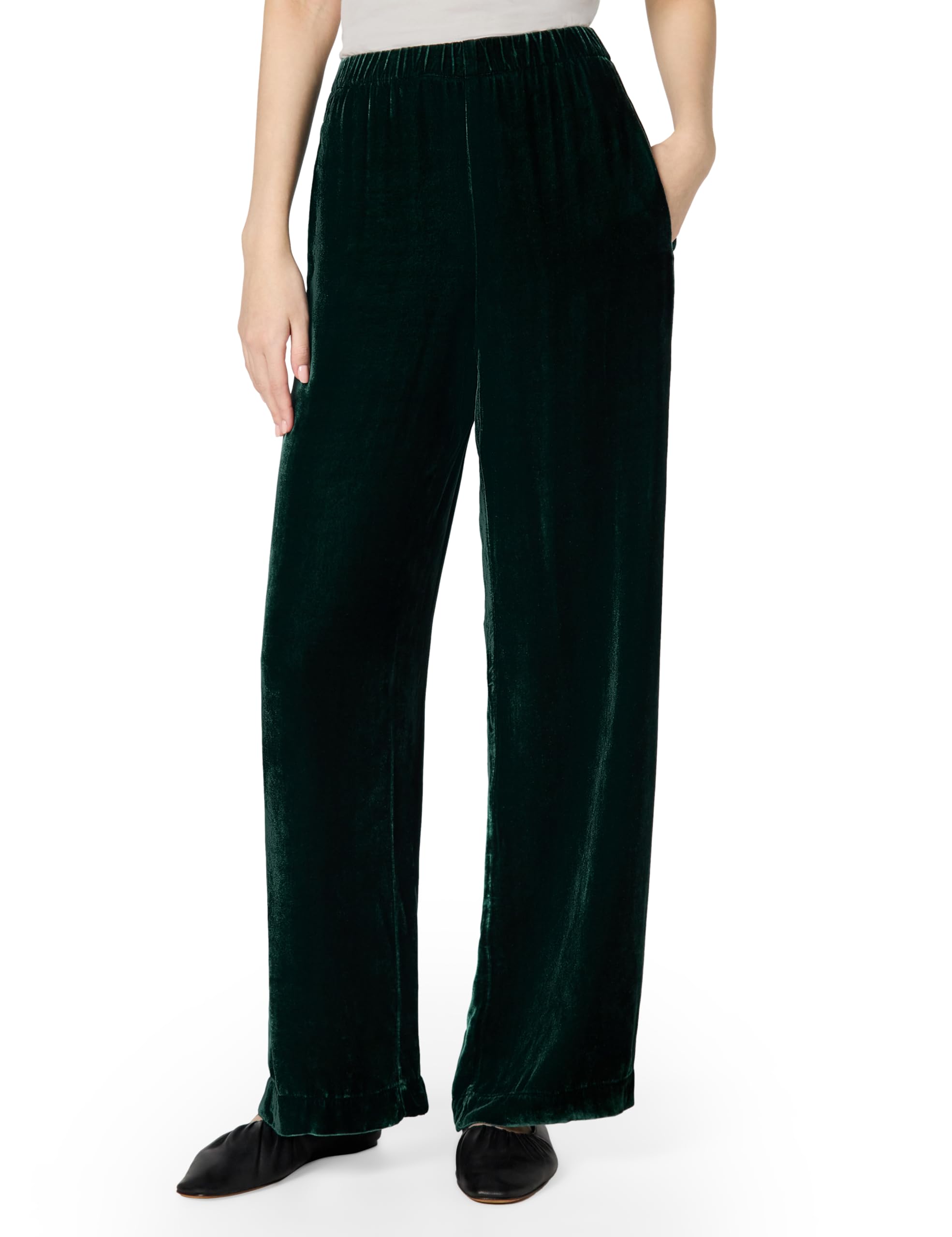 Velvet by Graham Spencer Womens Frida Silk Velvet Pants